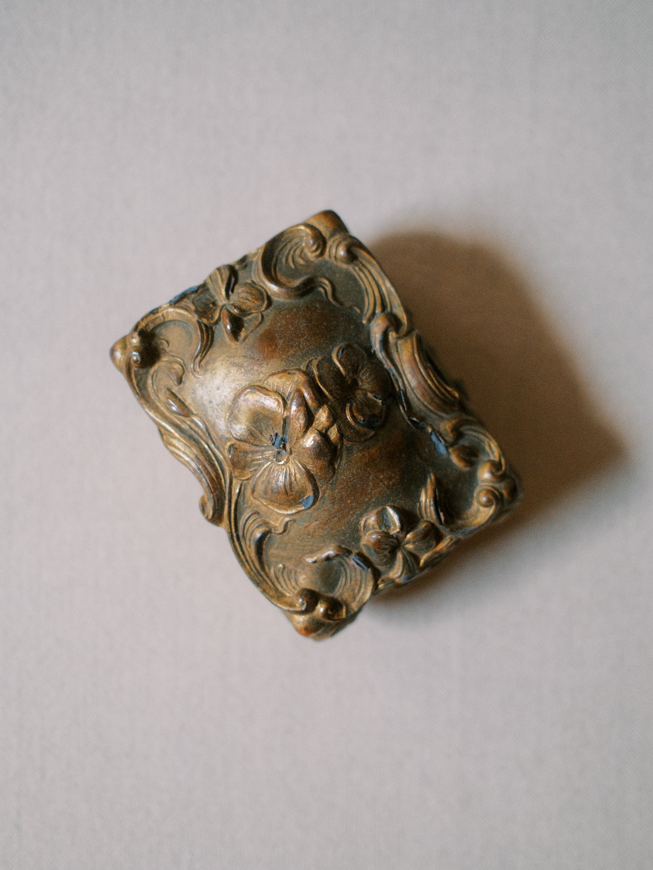 Antique Brass Jewelry Box (As-Is)