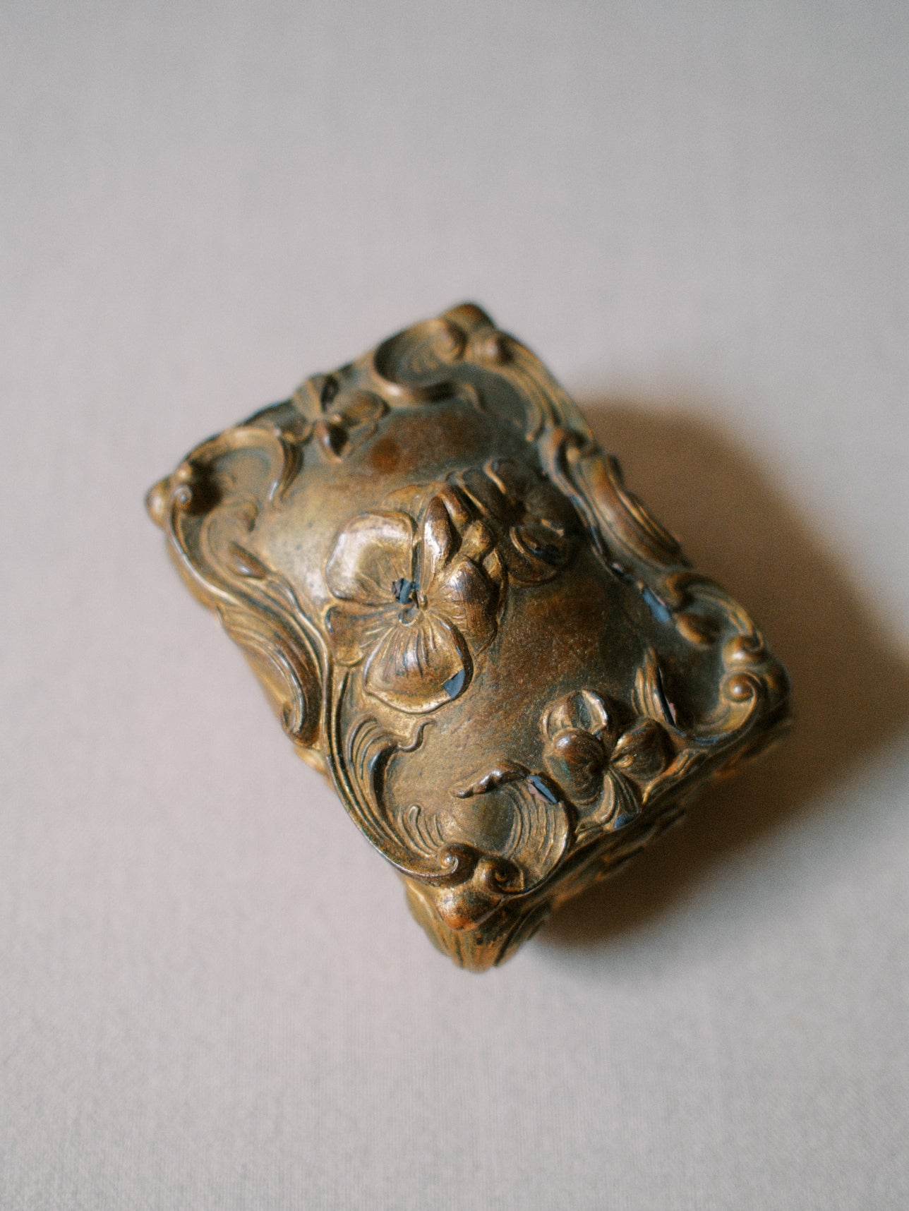 Antique Brass Jewelry Box (As-Is)