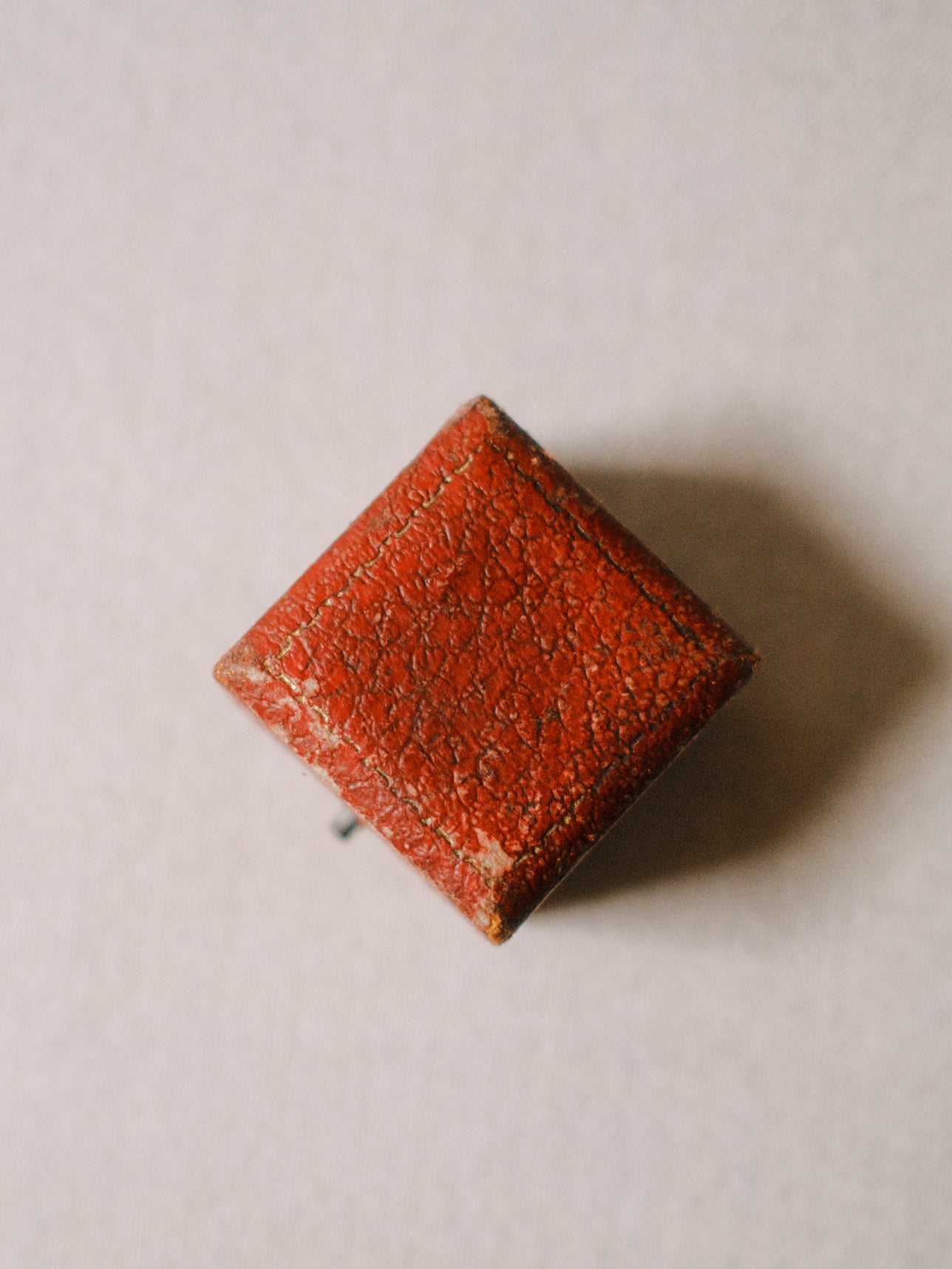 Vibrant Red Antique Jewelry Box