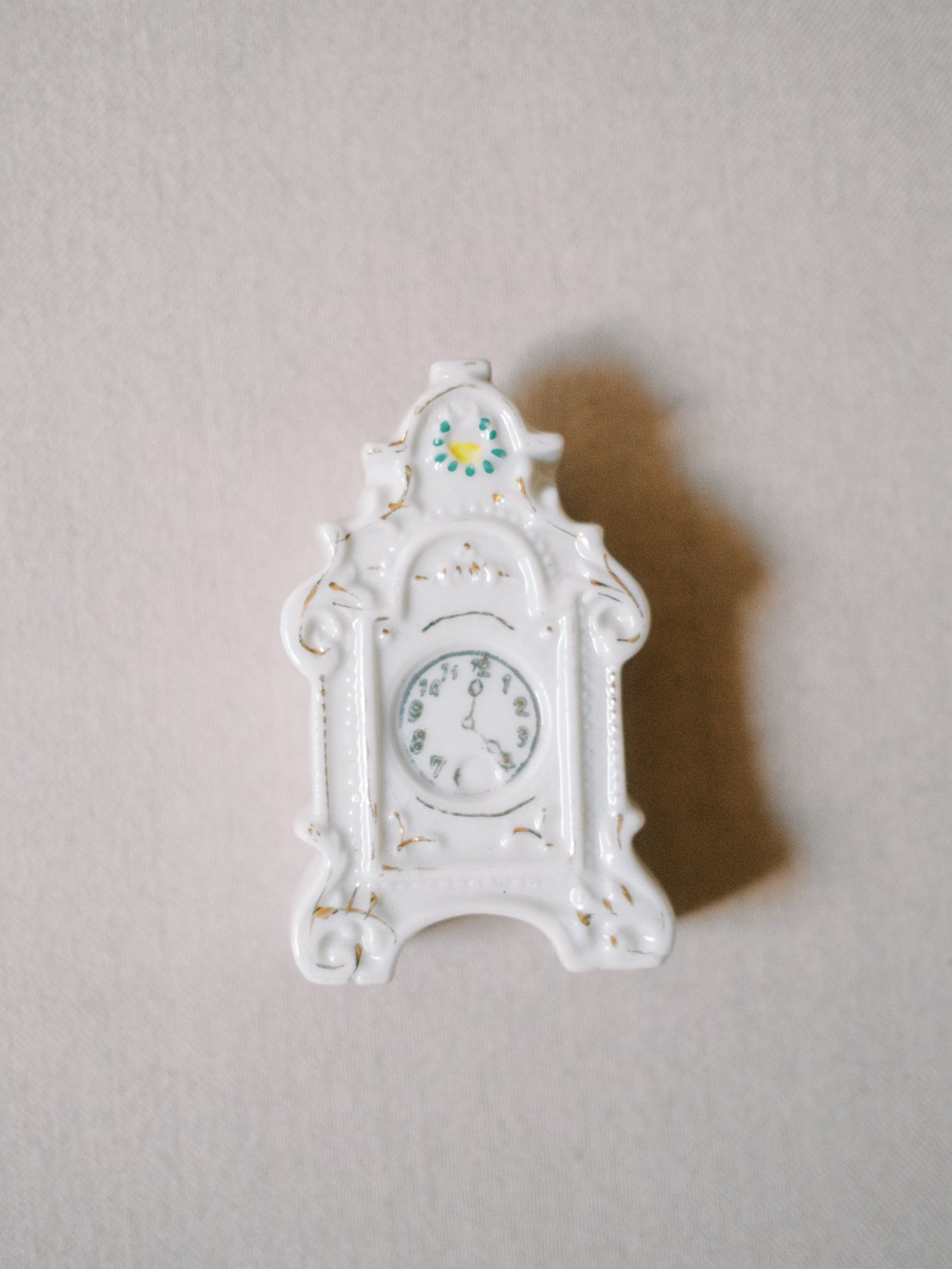 Miniature Porcelain Clock 1940's