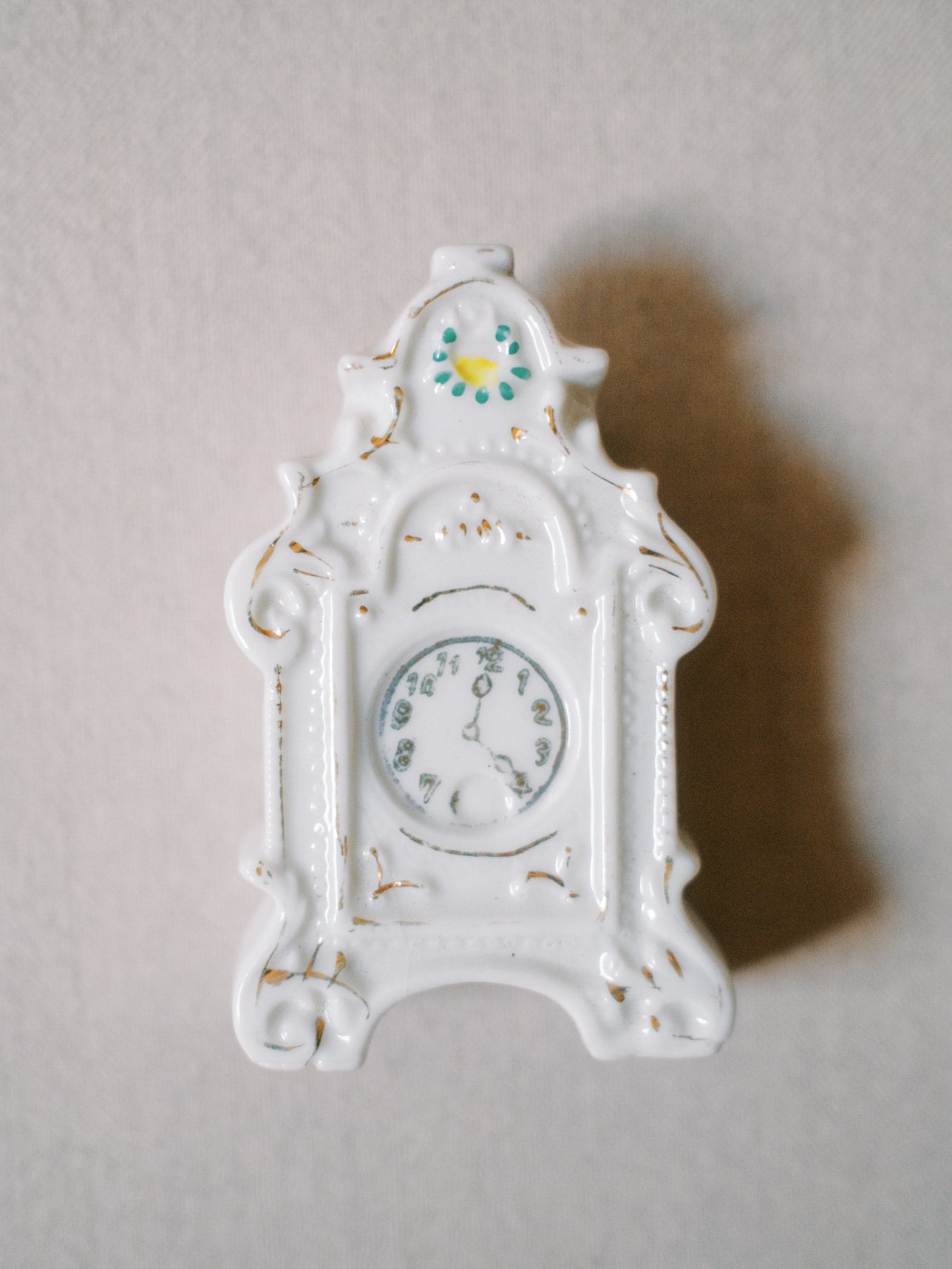 Miniature Porcelain Clock 1940's