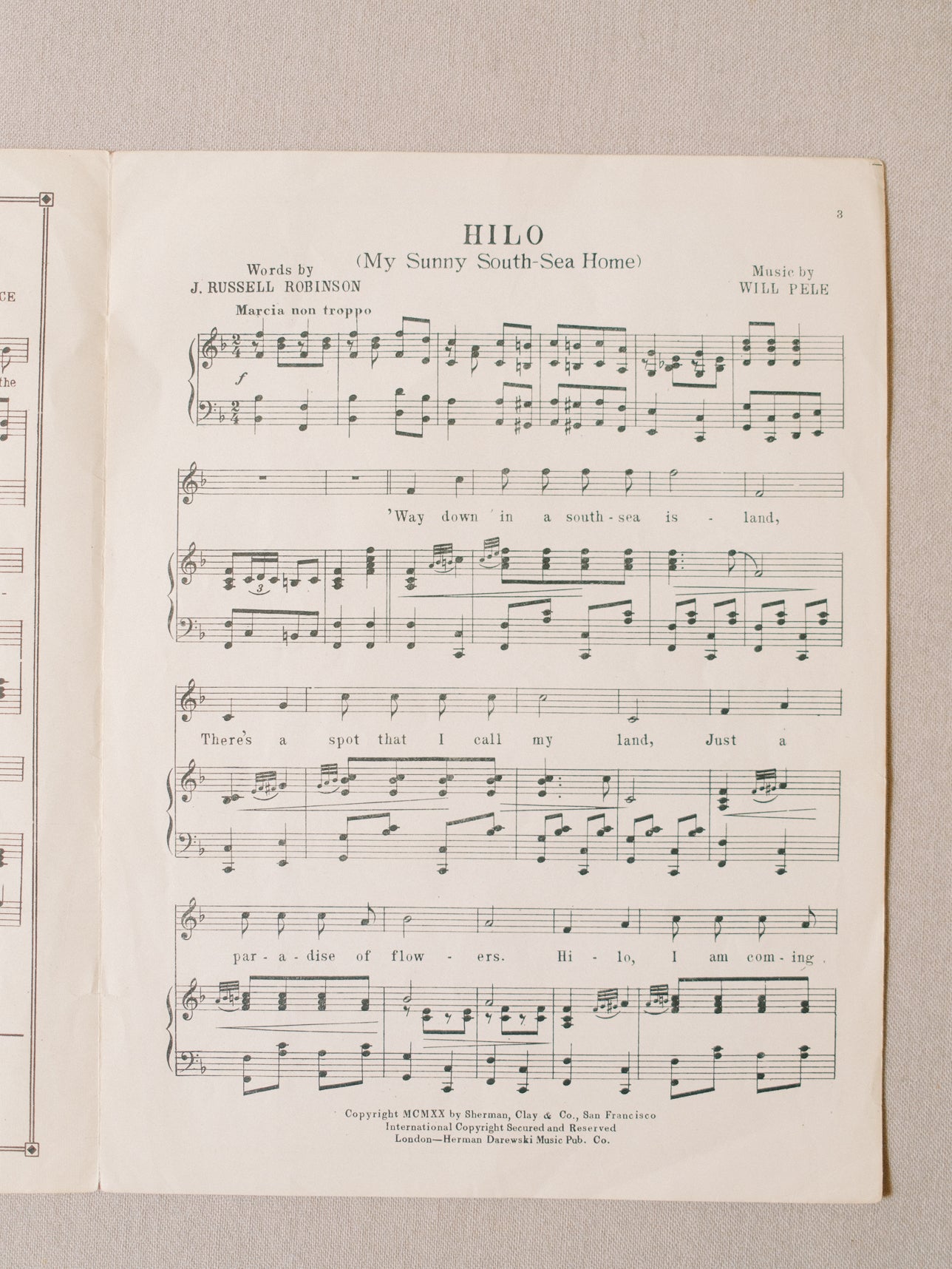 Hilo Sheet Music