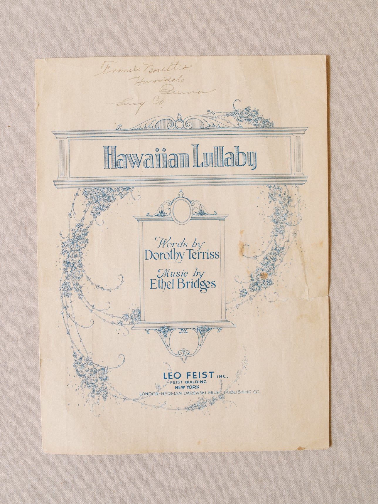 Hawaiian Lullaby Sheet Music