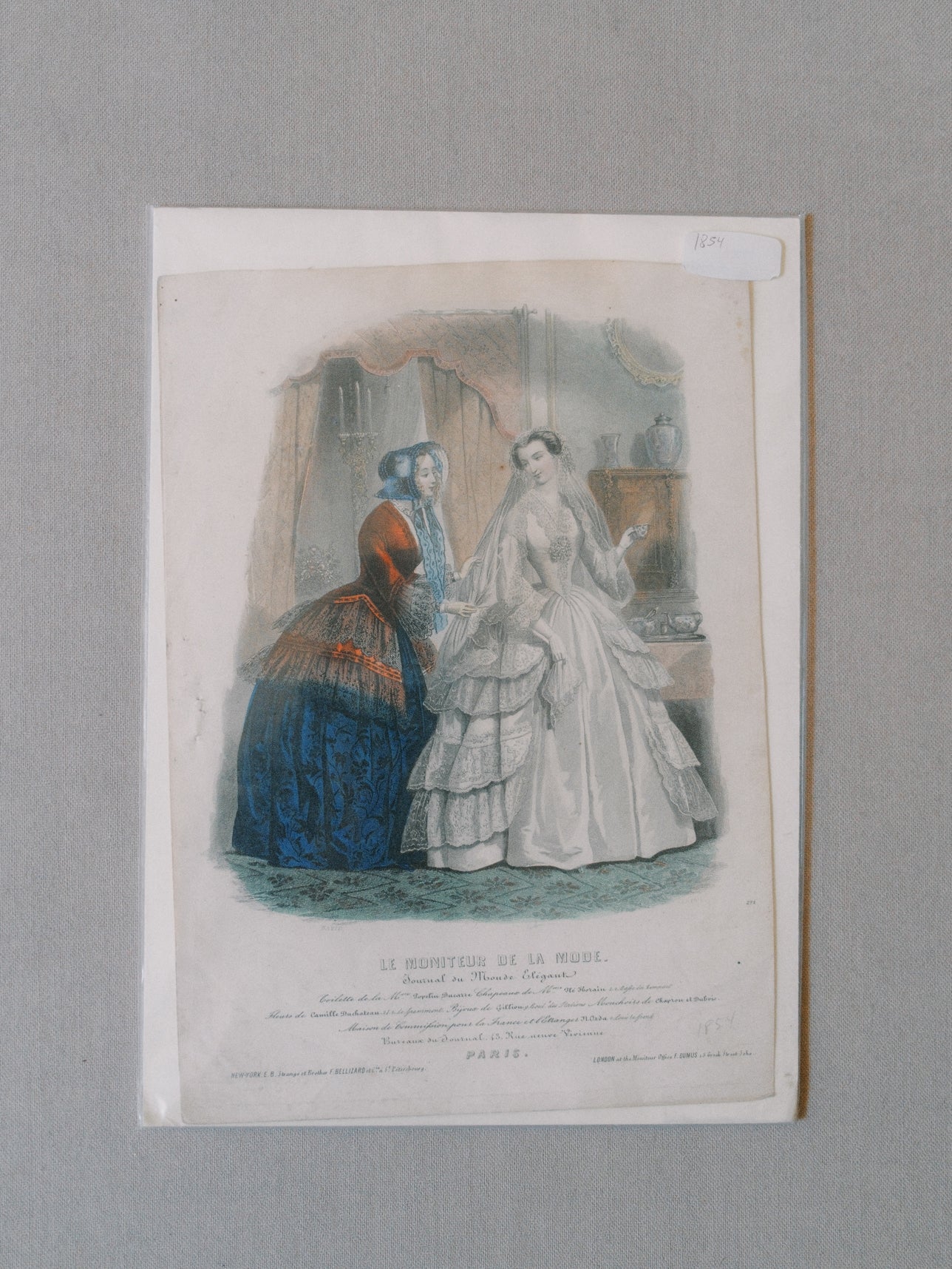 1854 Bridal Print from Le Moniteur de la Mode