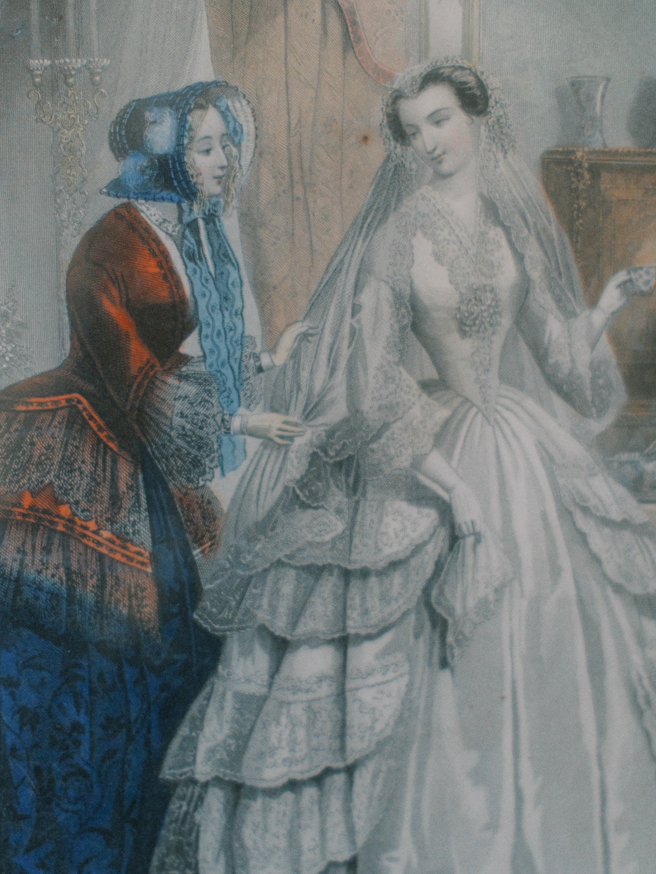 1854 Bridal Print from Le Moniteur de la Mode