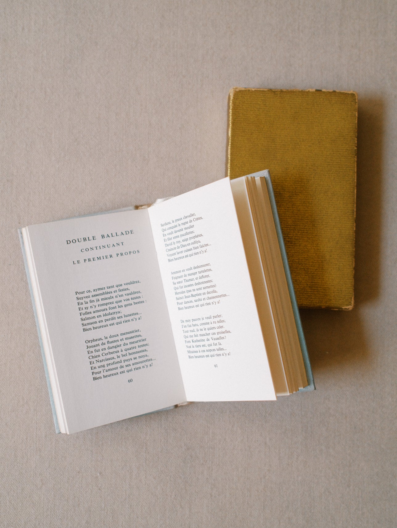 Vintage French Poetry Book