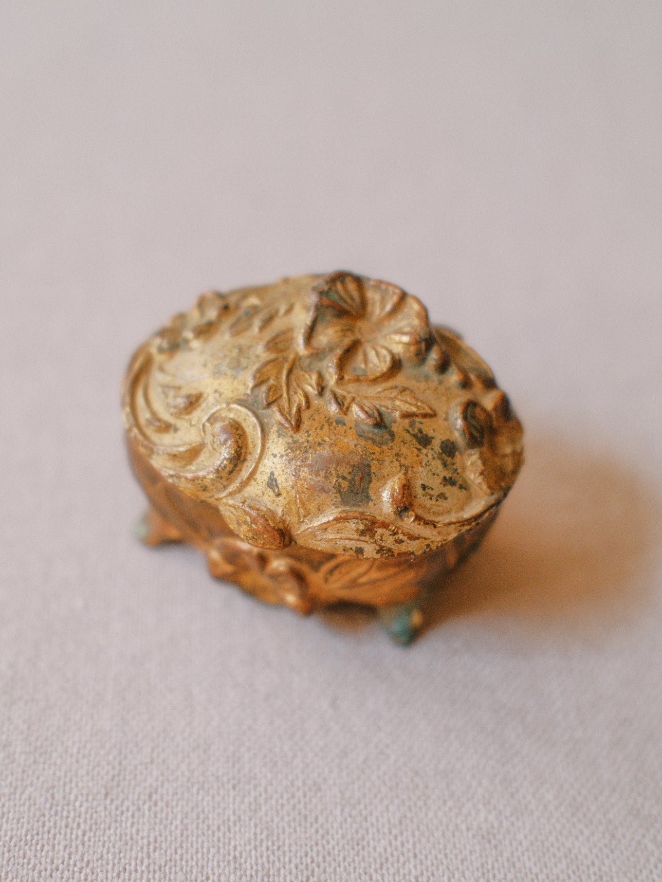 Gold + Peach Petite Ormolu Box