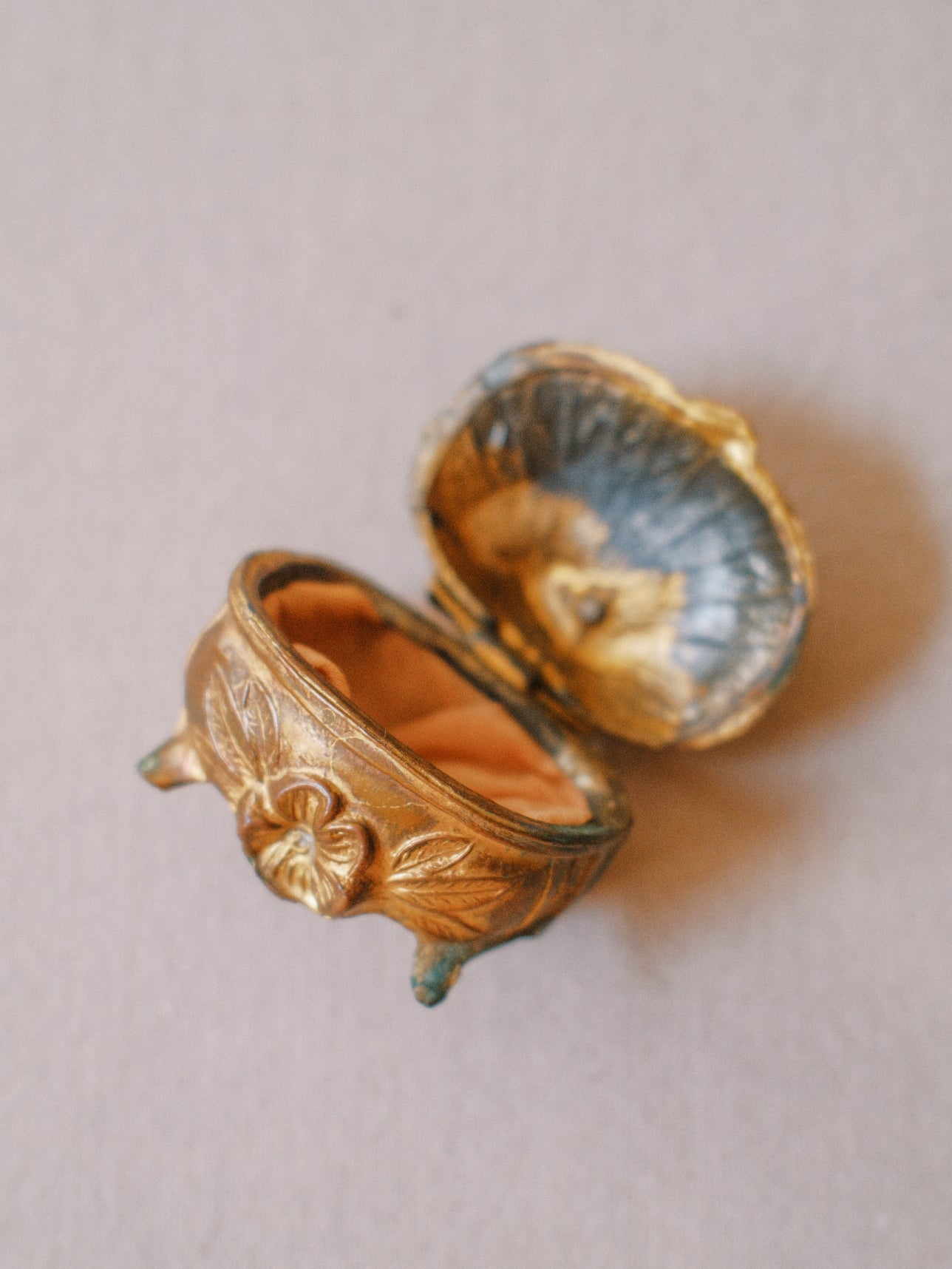 Gold + Peach Petite Ormolu Box
