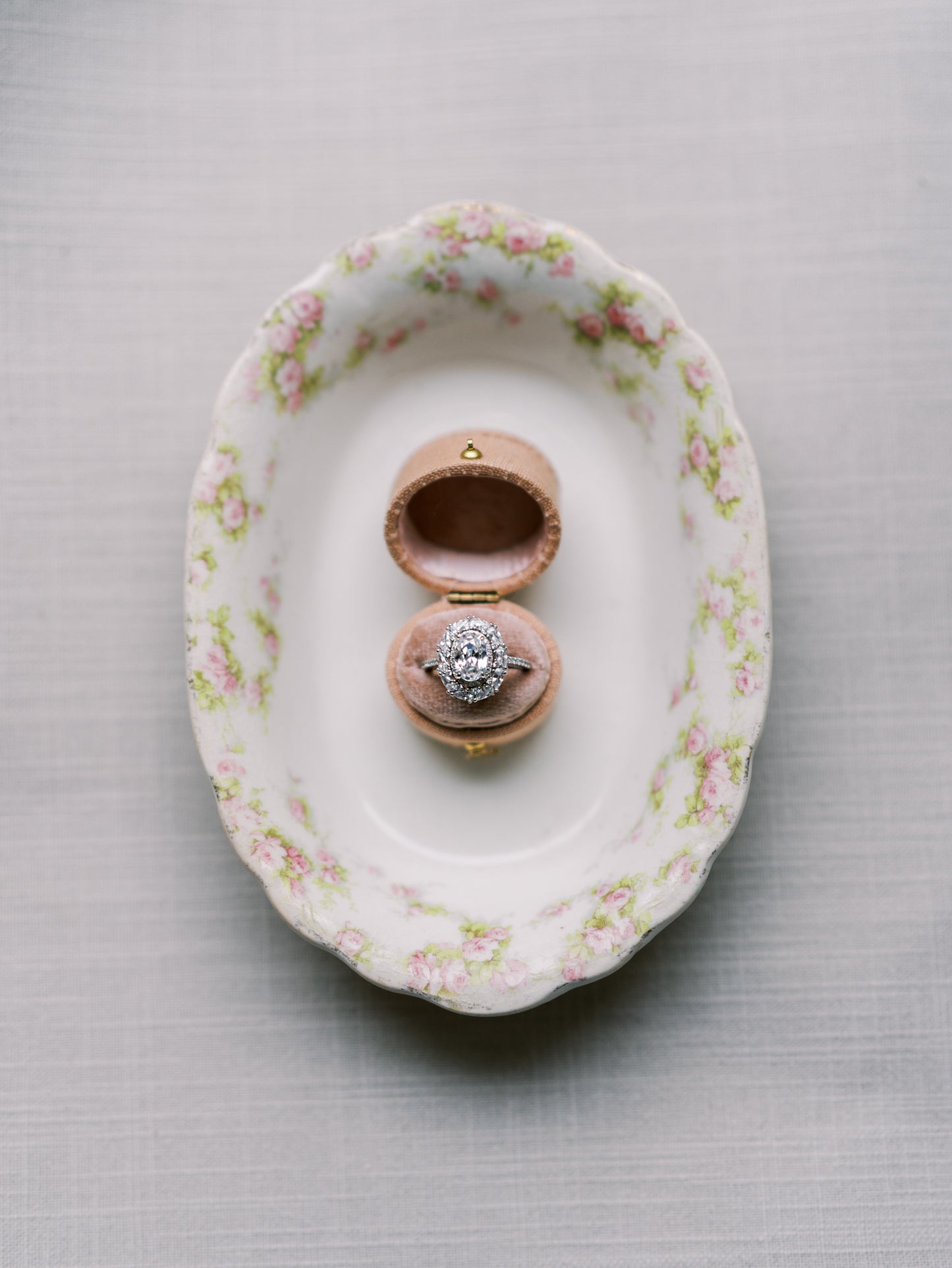 Scalloped Rose Dish