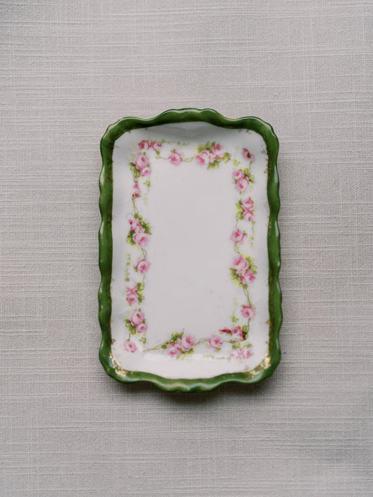 Pink and Green Rose Tray