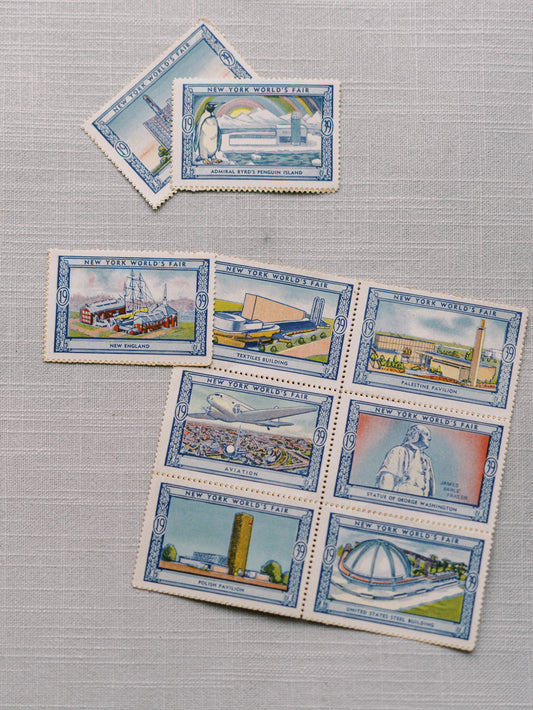 Set of 3 - NYC 1939 Worlds Fair Stamps