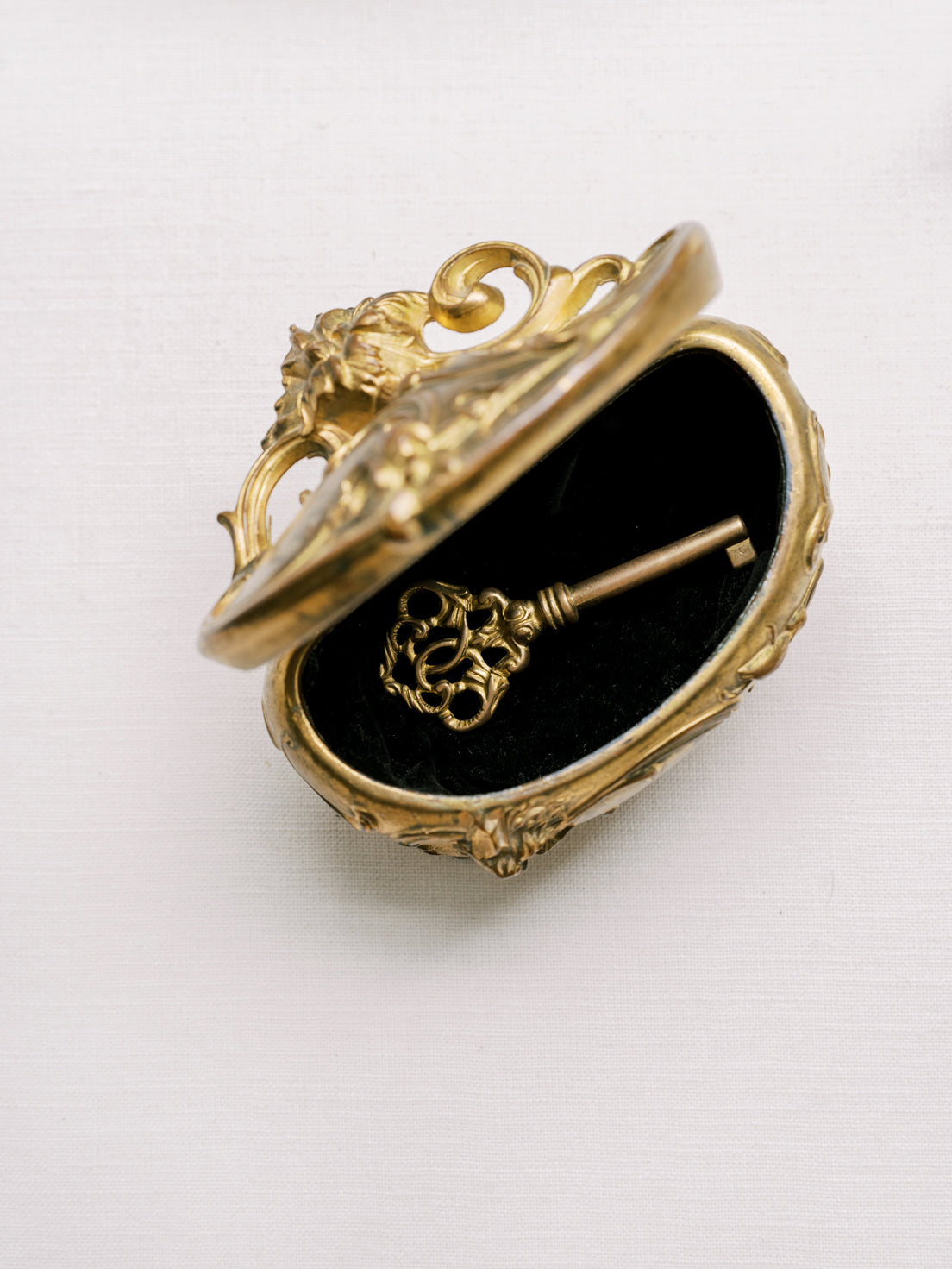 Gold & Black Velvet Box