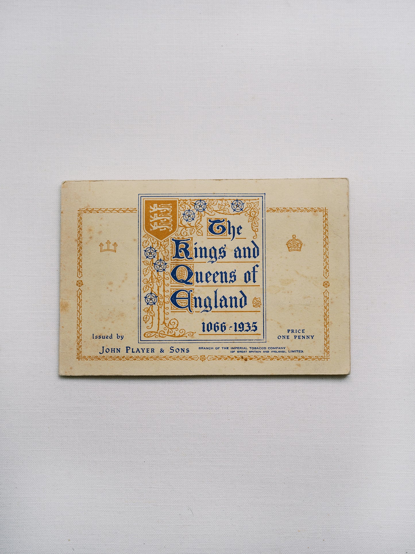 1935 Kings and Queens of England Cigarette Card Album