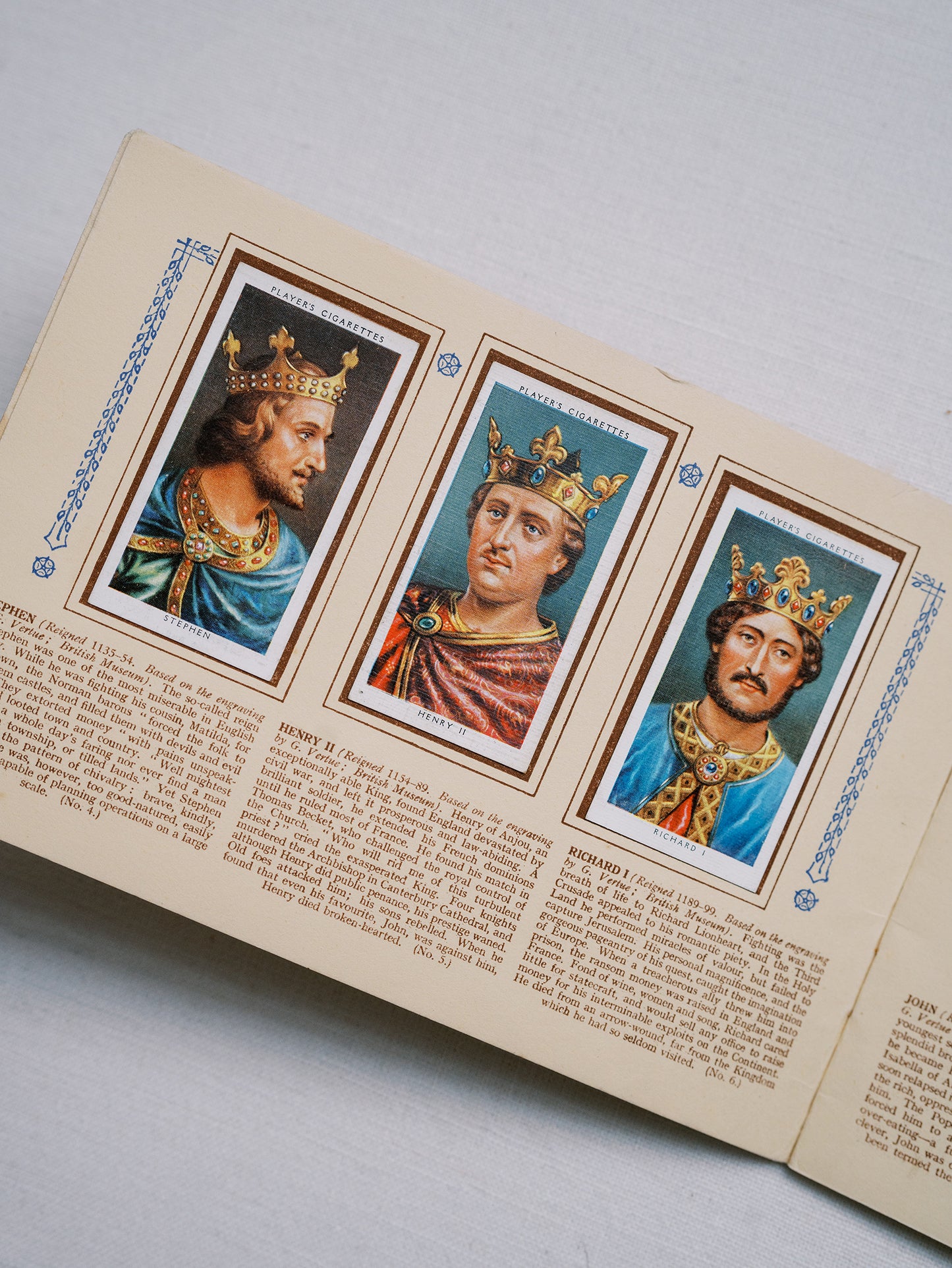 1935 Kings and Queens of England Cigarette Card Album