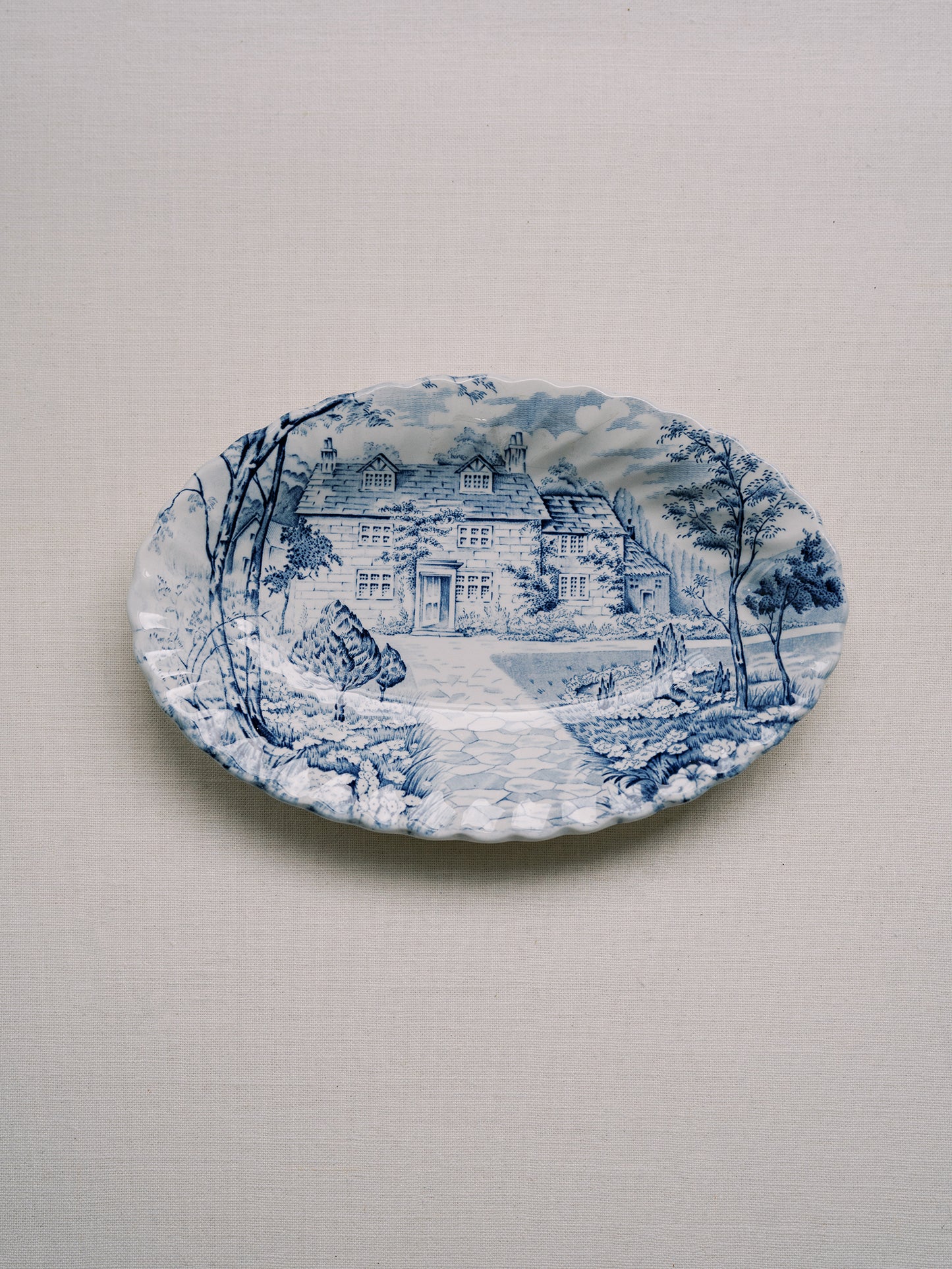 Country Cottage Ironstone British Dish