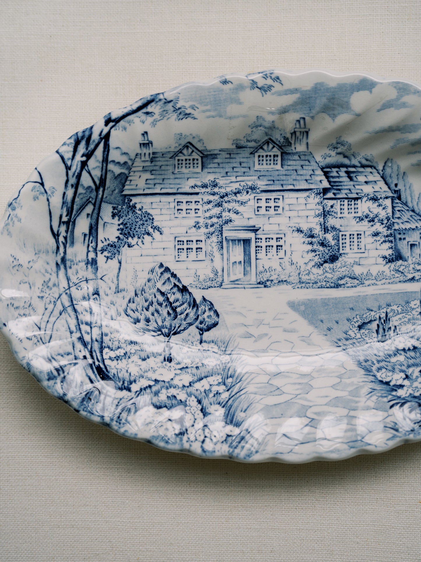 Country Cottage Ironstone British Dish