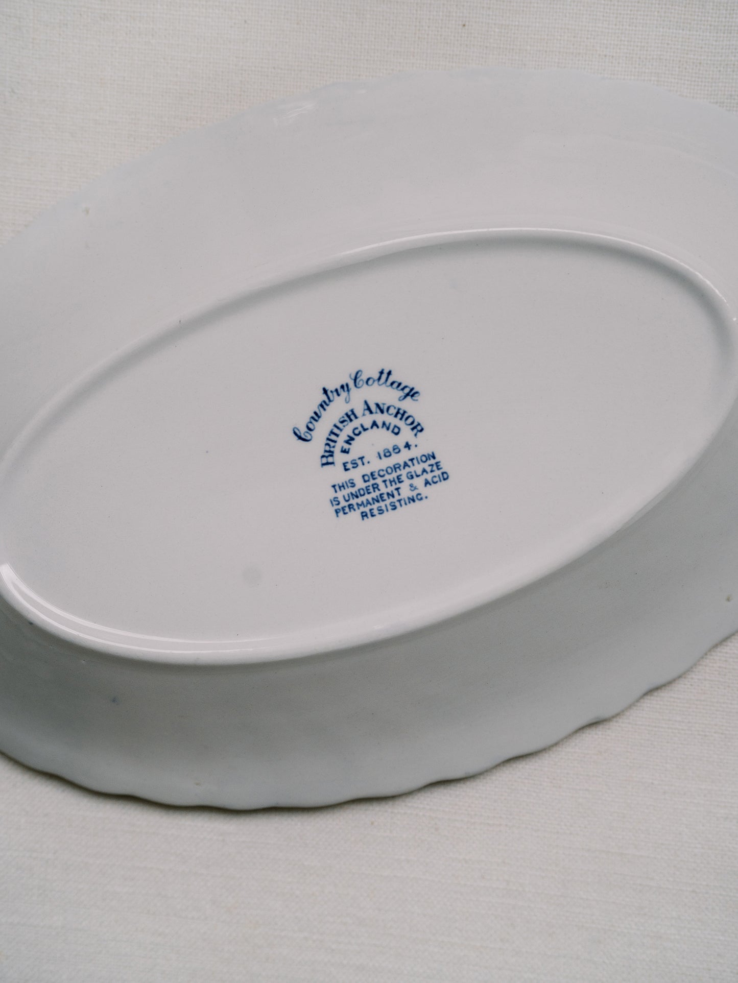 Country Cottage Ironstone British Dish