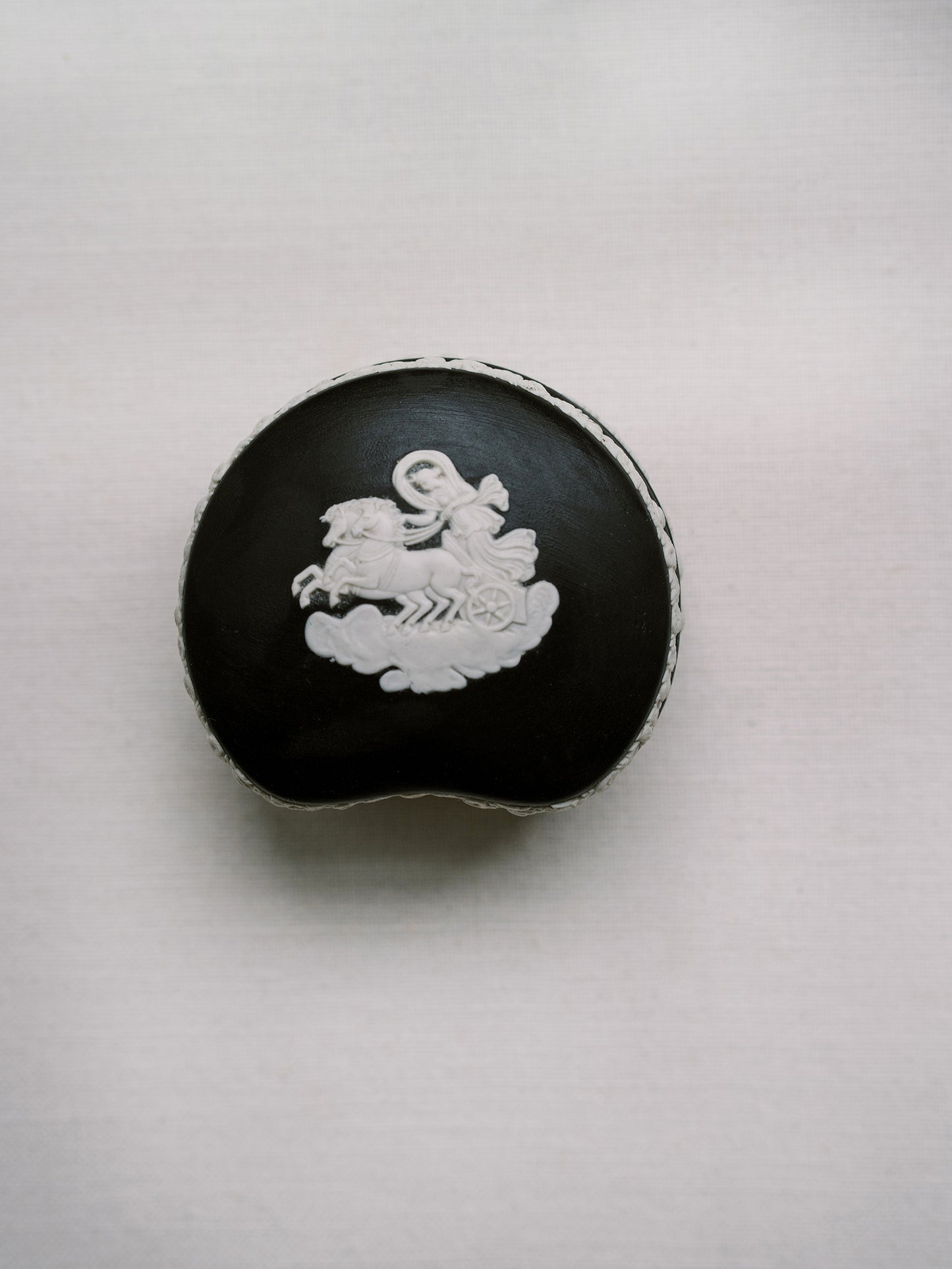 Black Jasperware Trinket Box