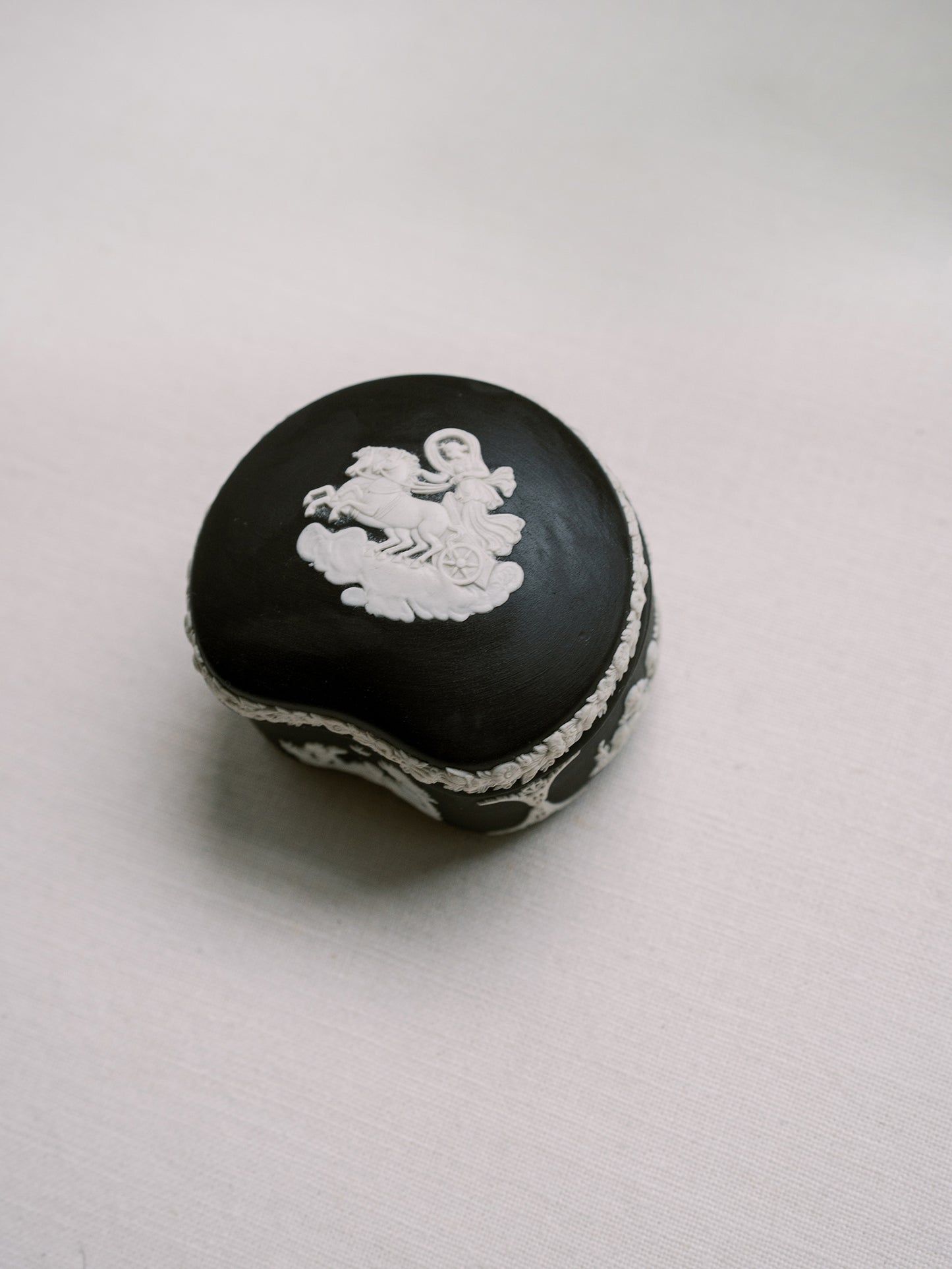 Black Jasperware Trinket Box