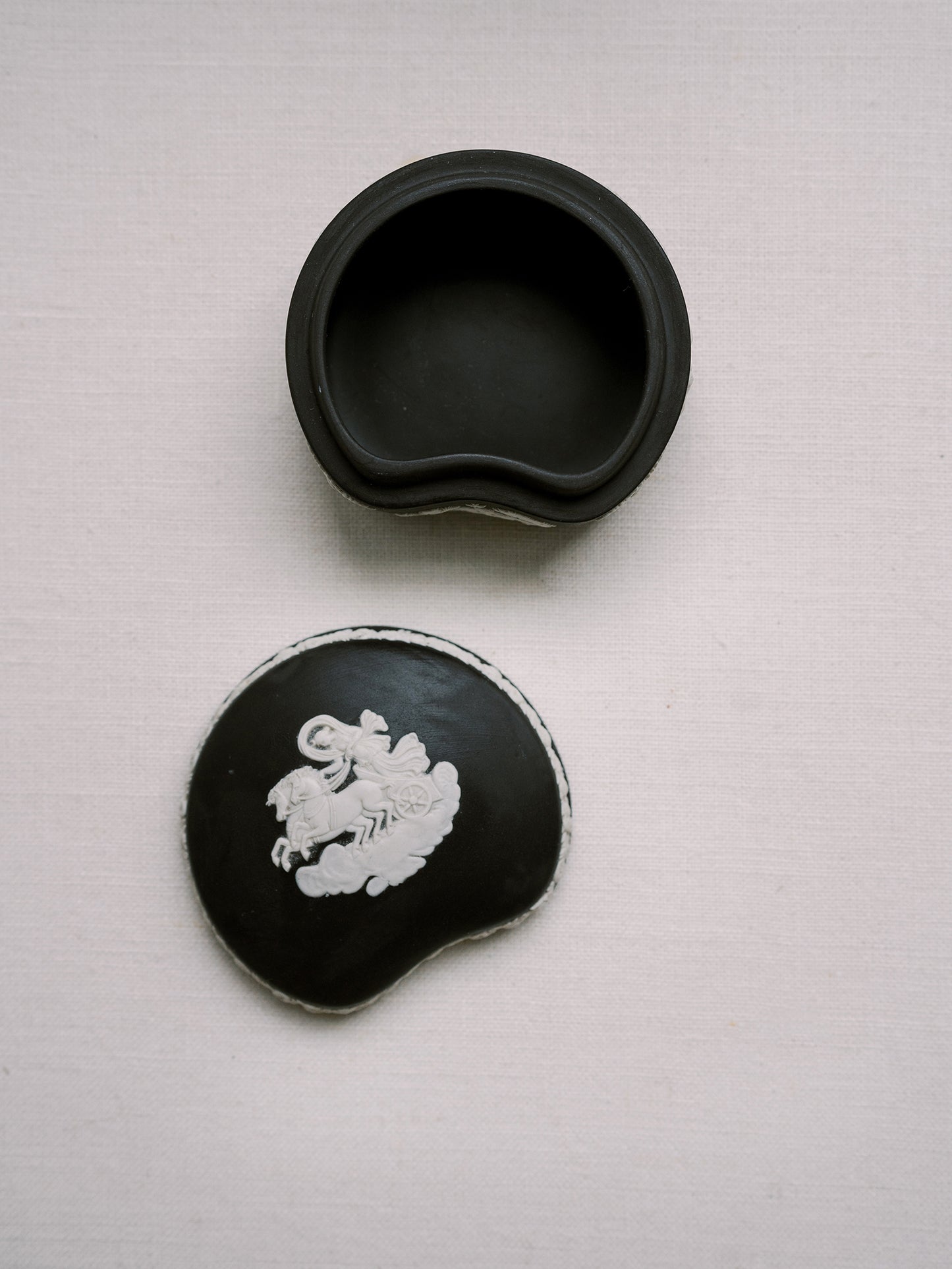 Black Jasperware Trinket Box