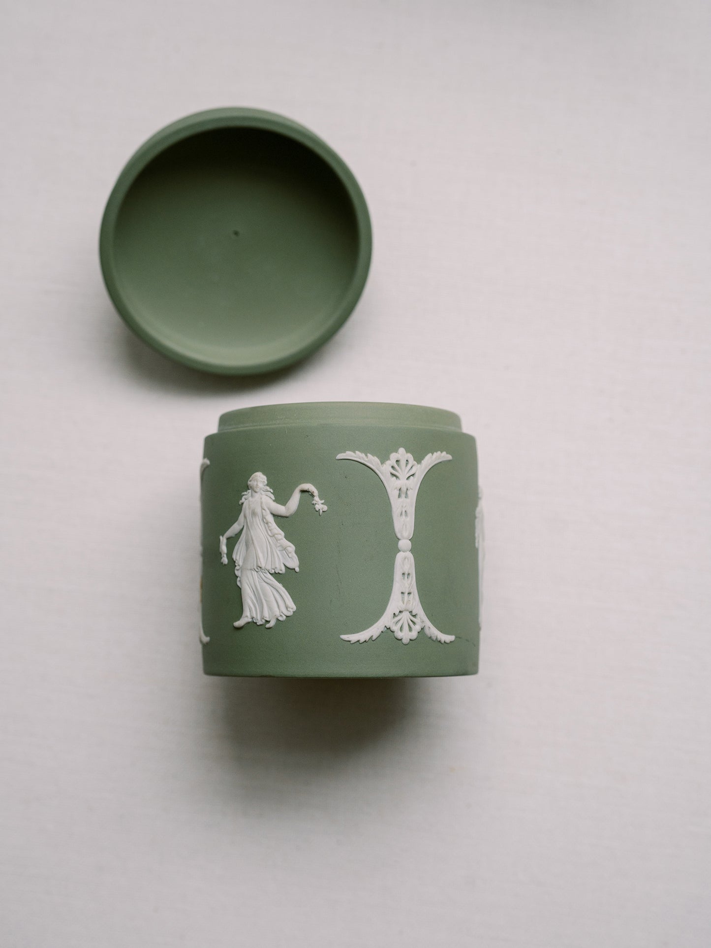 Sage Green Wedgwood Canister