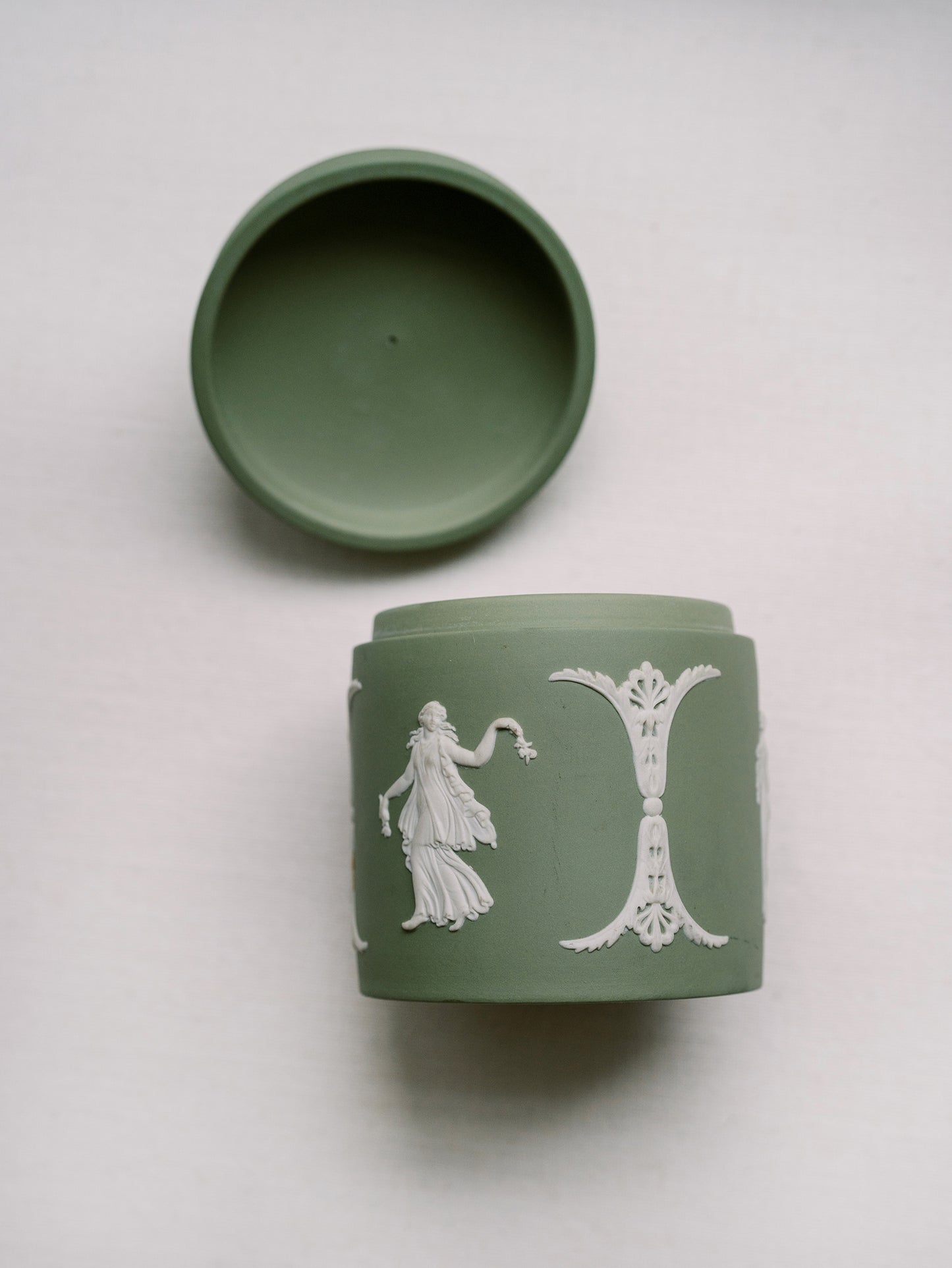 Sage Green Wedgwood Canister