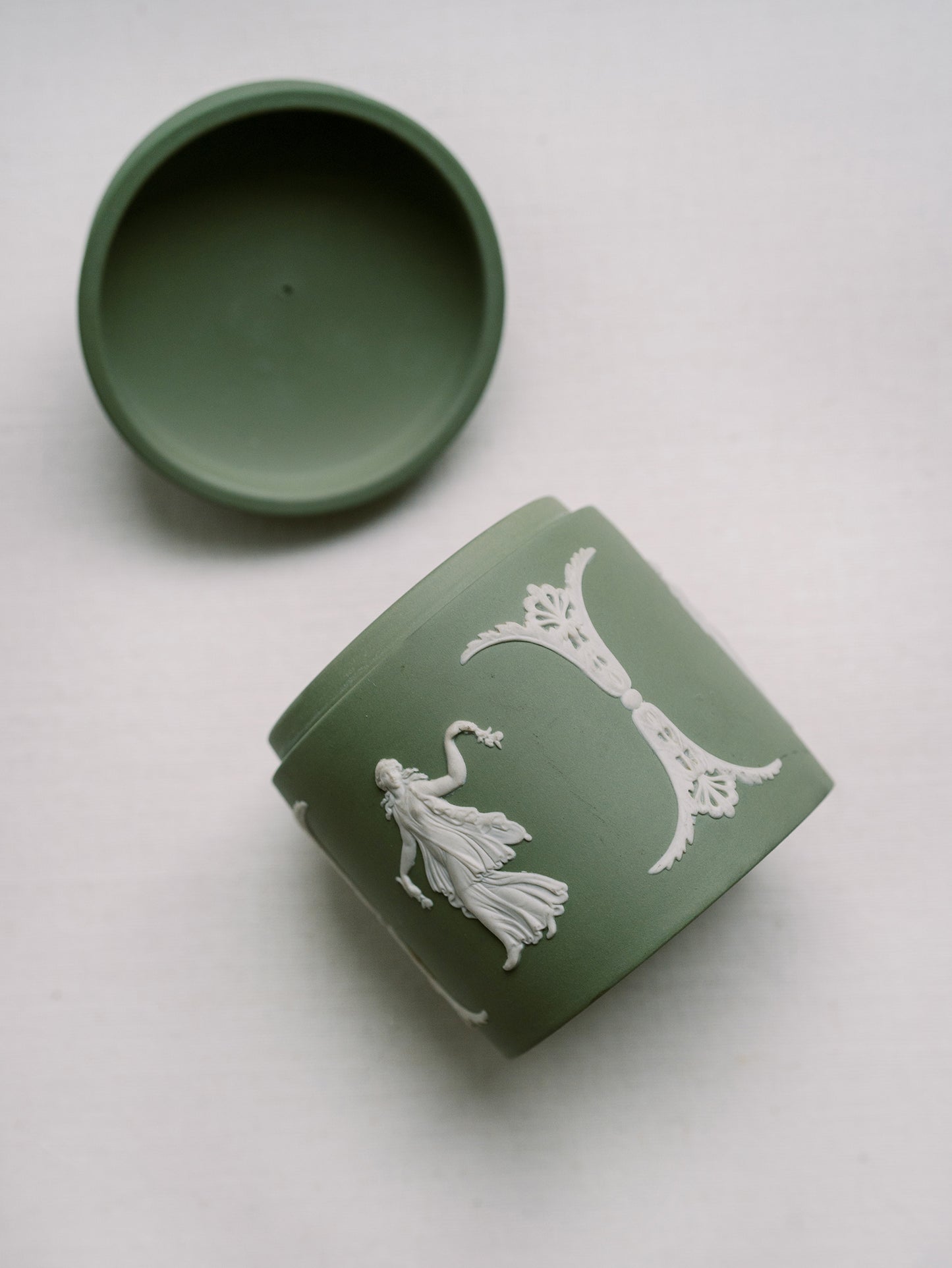 Sage Green Wedgwood Canister