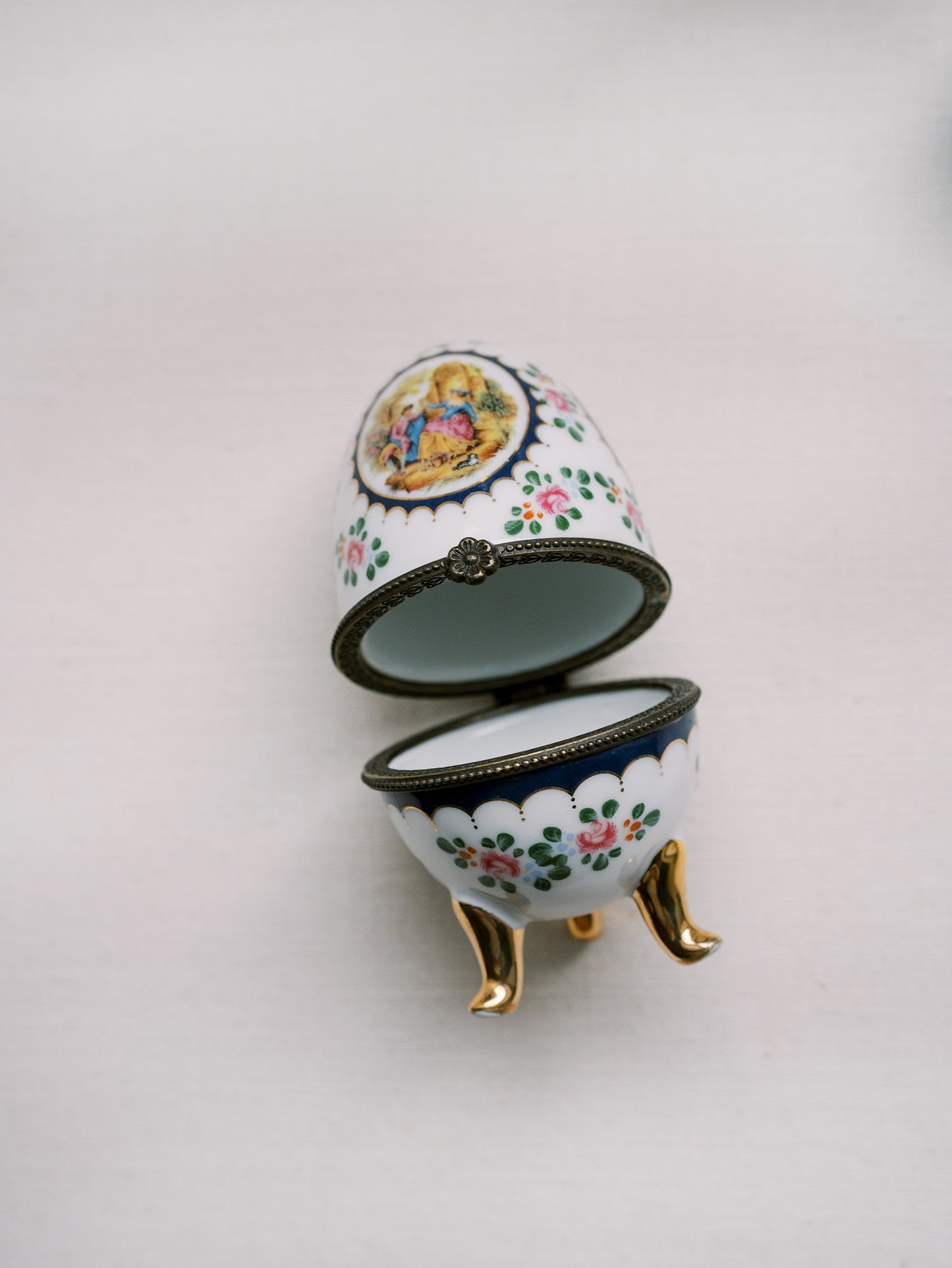 Limoges Porcelain Egg Trinket Box