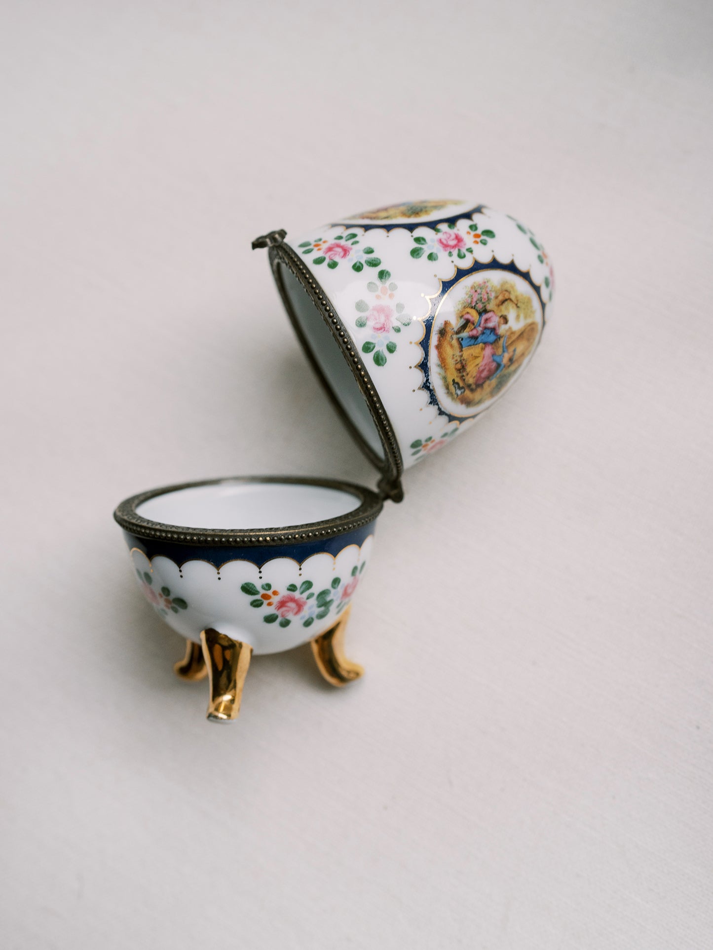 Limoges Porcelain Egg Trinket Box