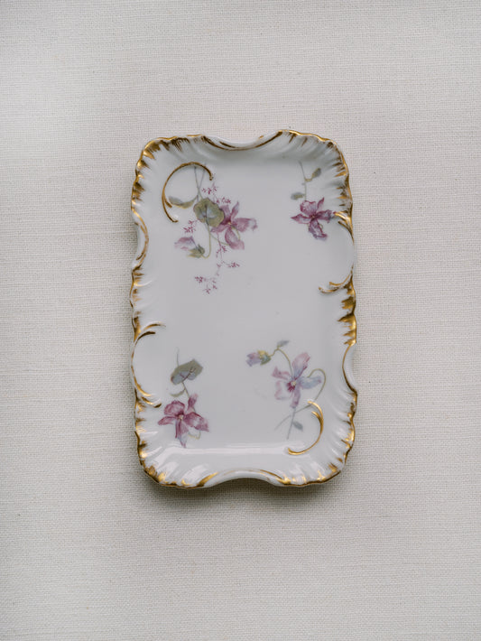 Handpainted Violet Tray