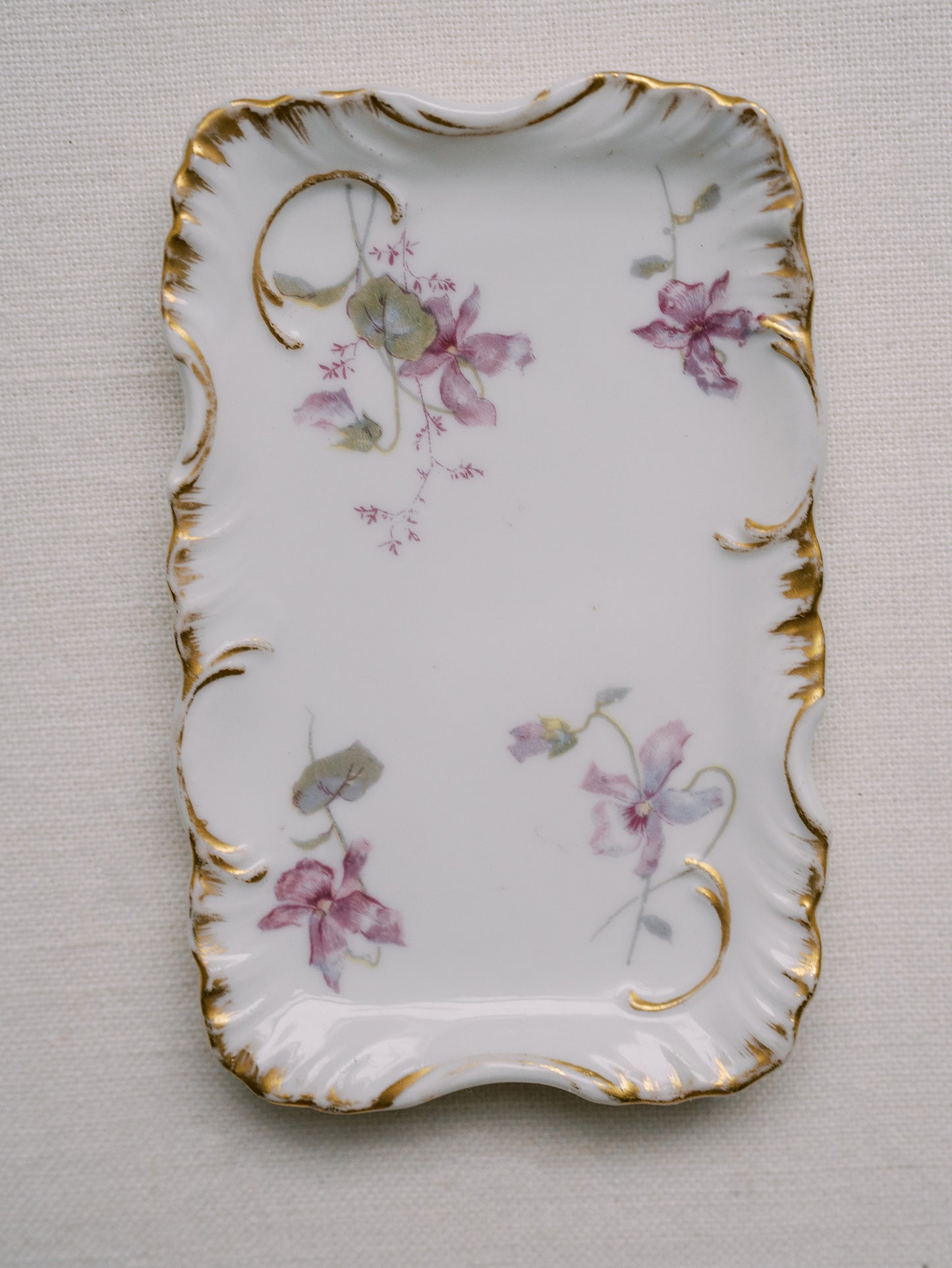 Handpainted Violet Tray