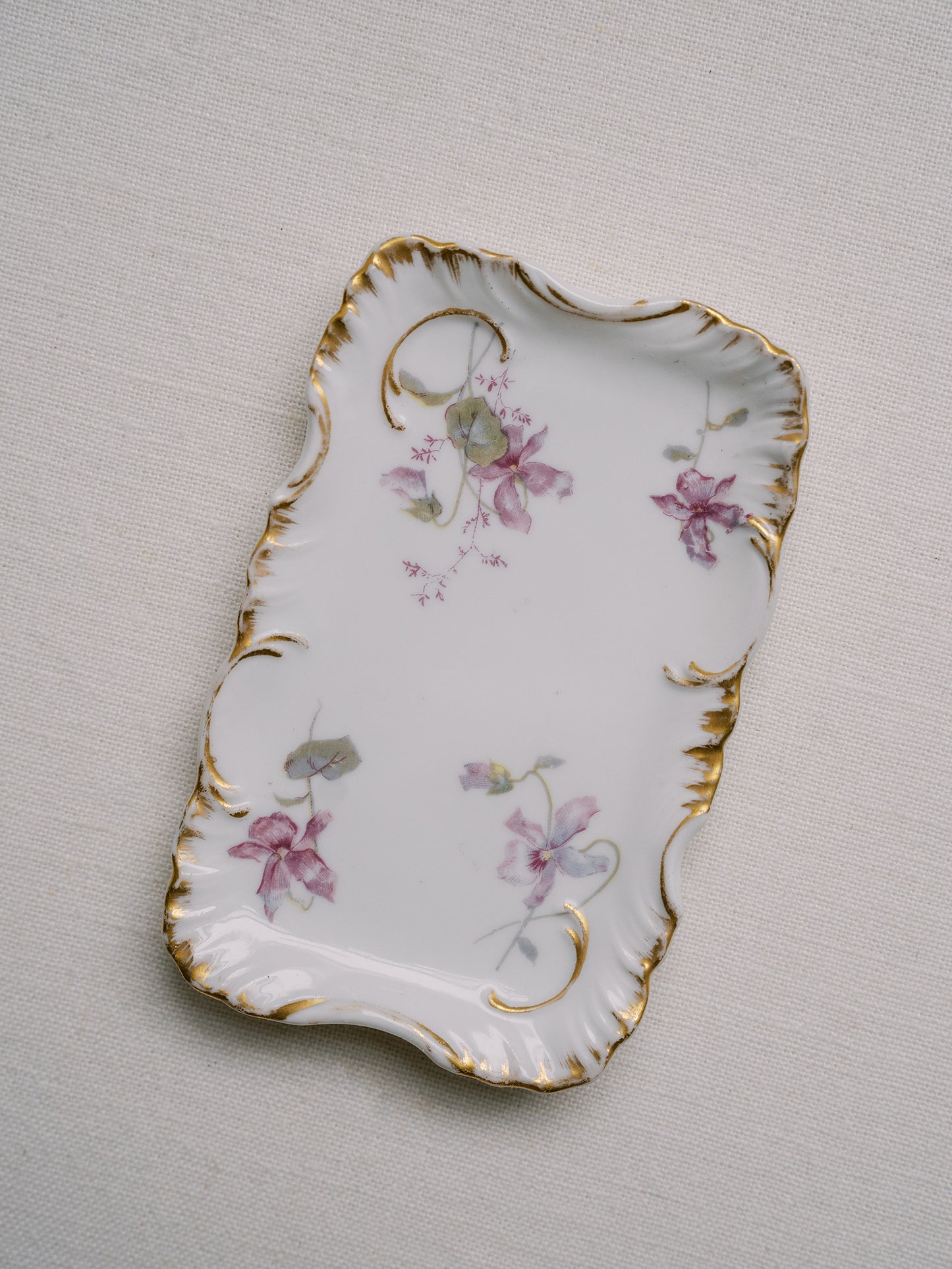 Handpainted Violet Tray