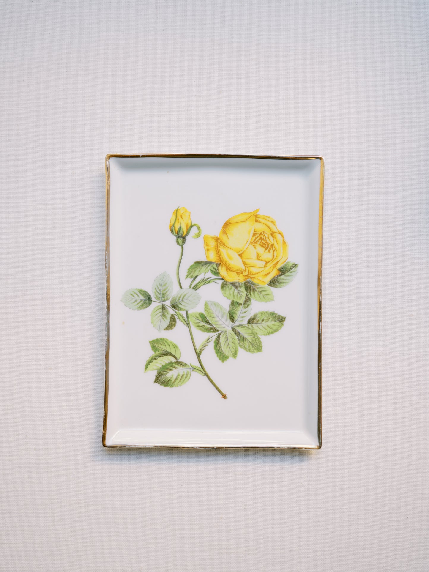 French Yellow Rose Tray