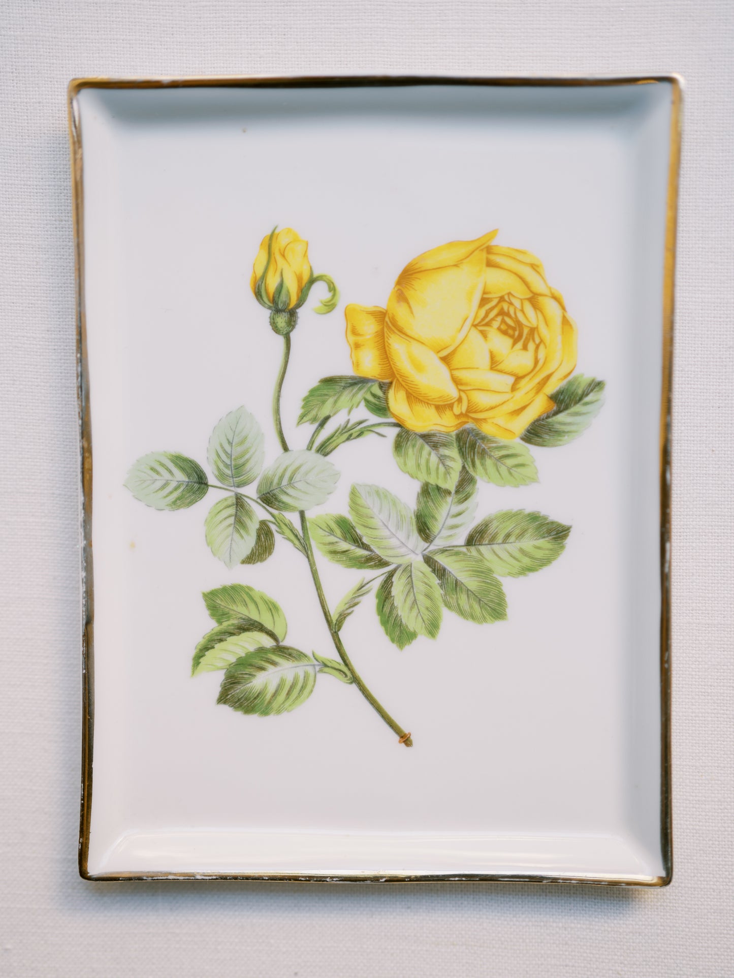 French Yellow Rose Tray