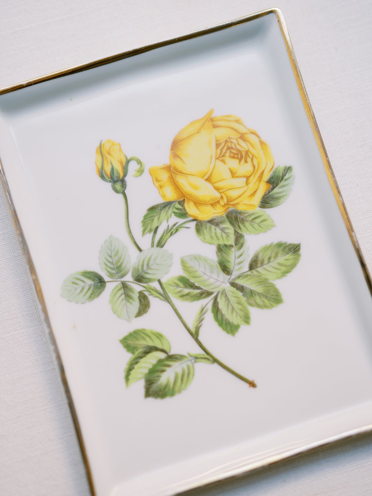 French Yellow Rose Tray