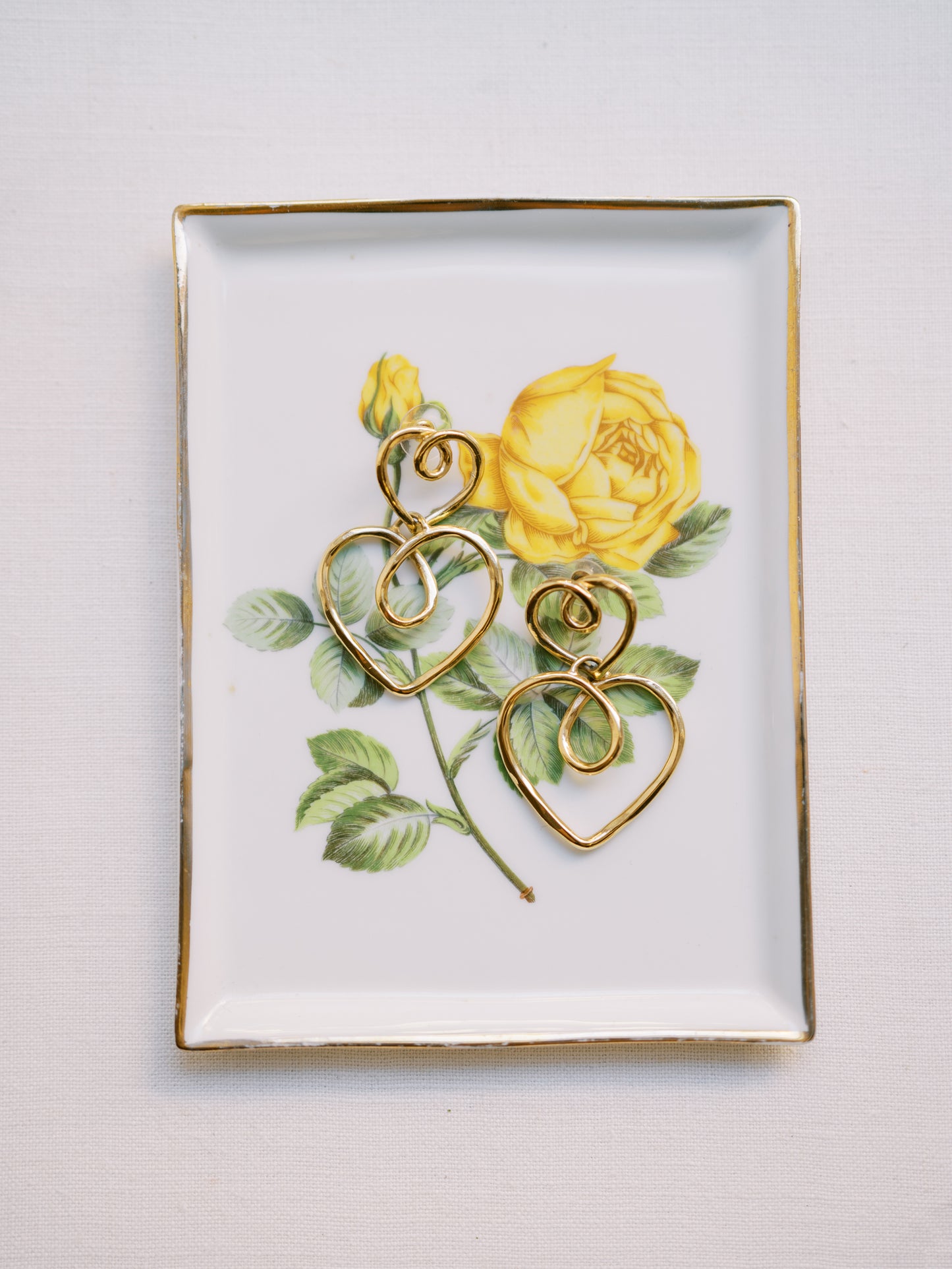 French Yellow Rose Tray