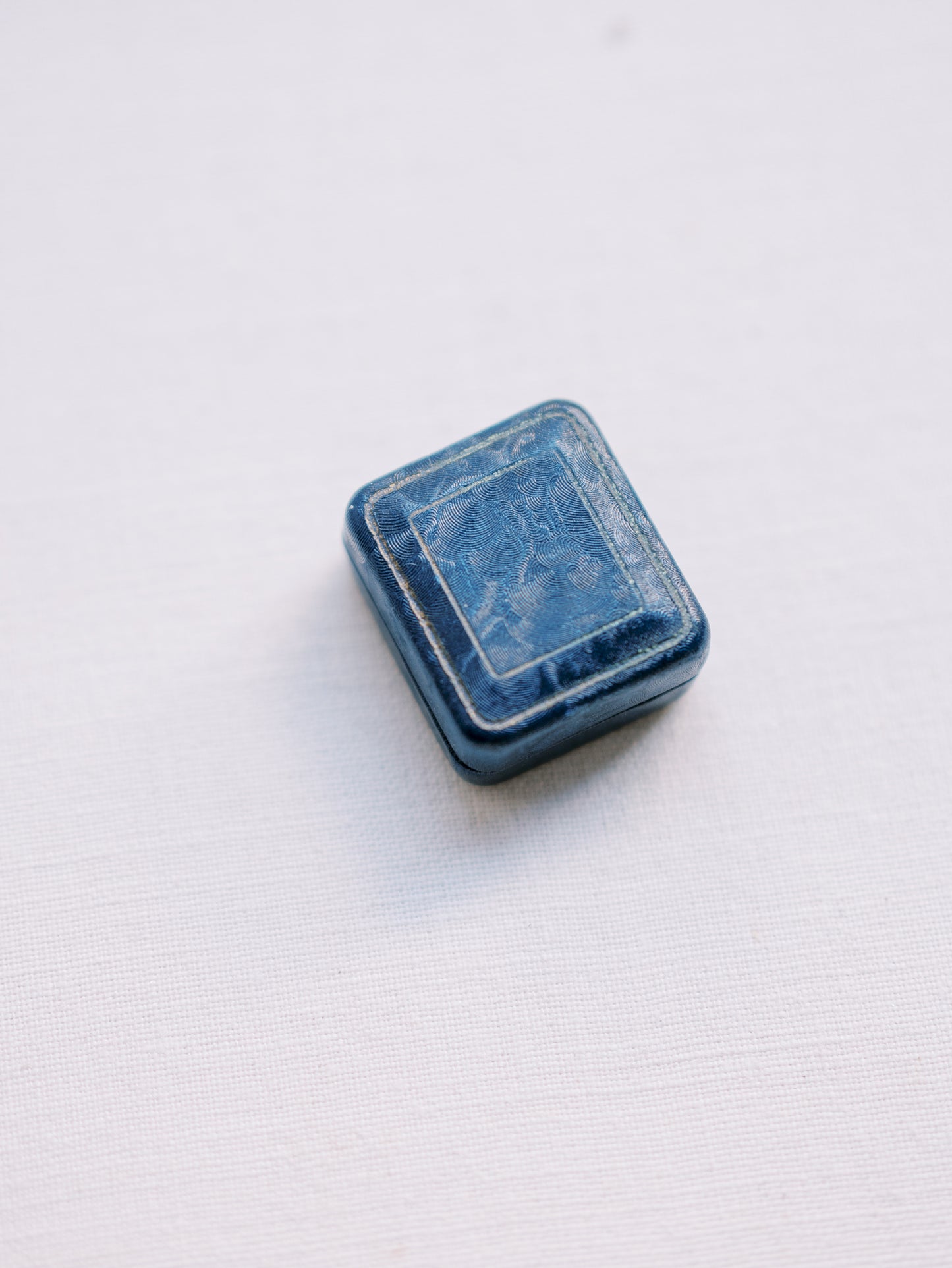 Vintage Blue Ring Box