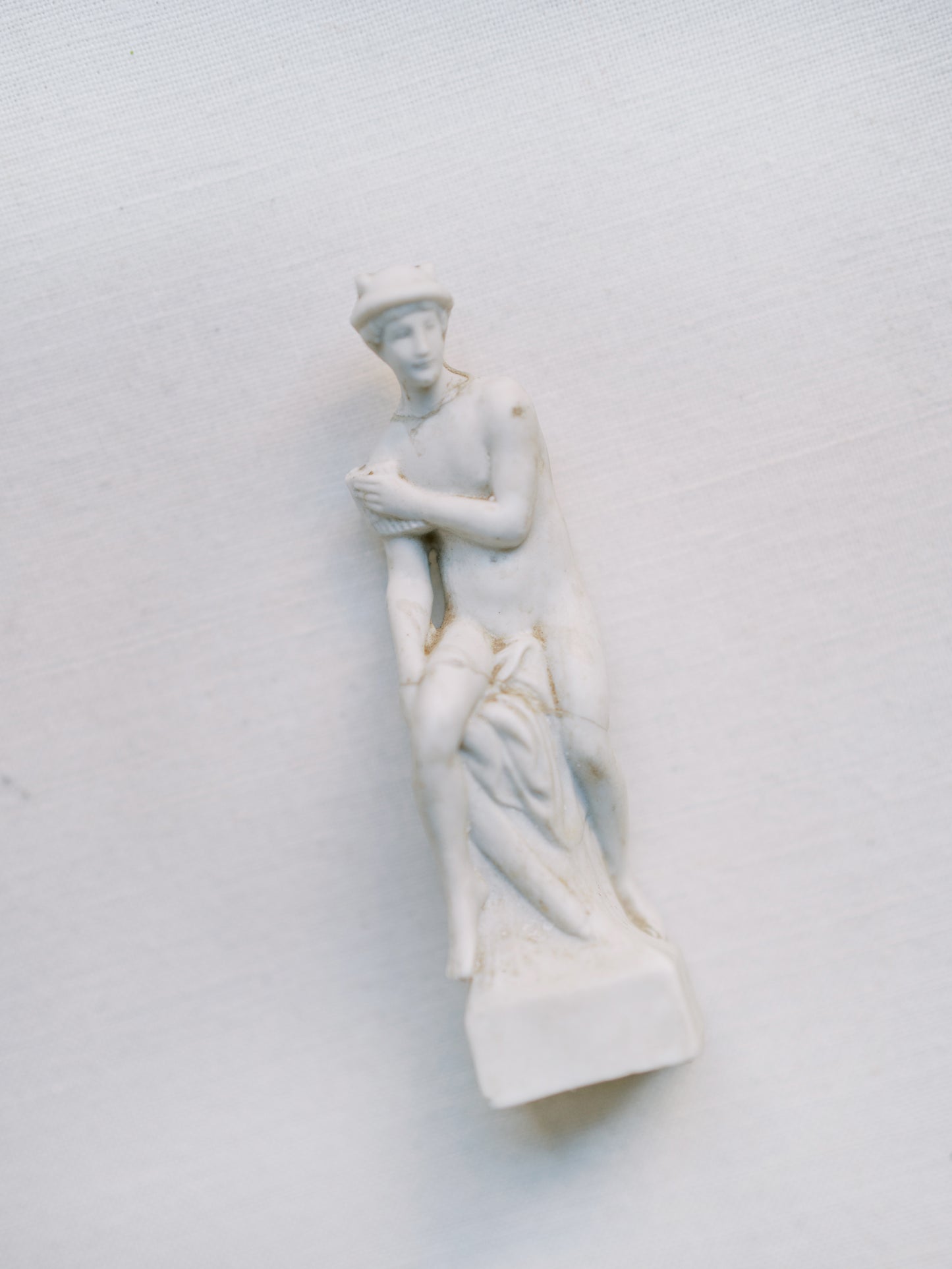 Antique Blanc de Chine Porcelain Roman God Statue