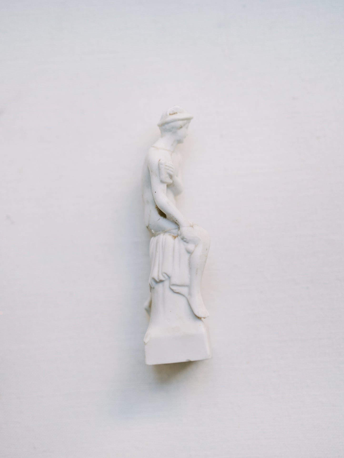 Antique Blanc de Chine Porcelain Roman God Statue