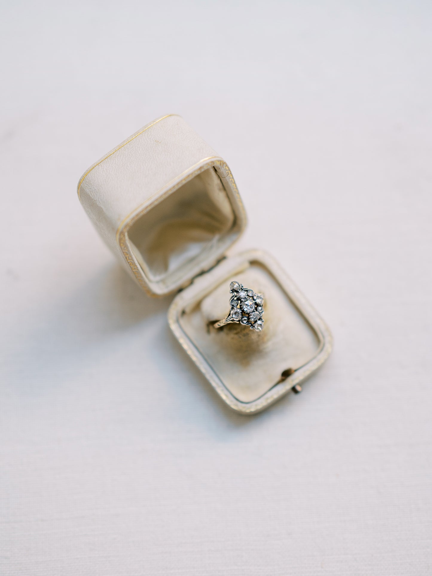 Antique White Ring Box