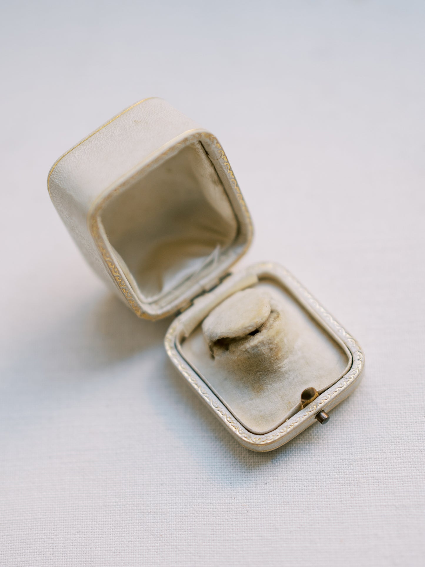 Antique White Ring Box