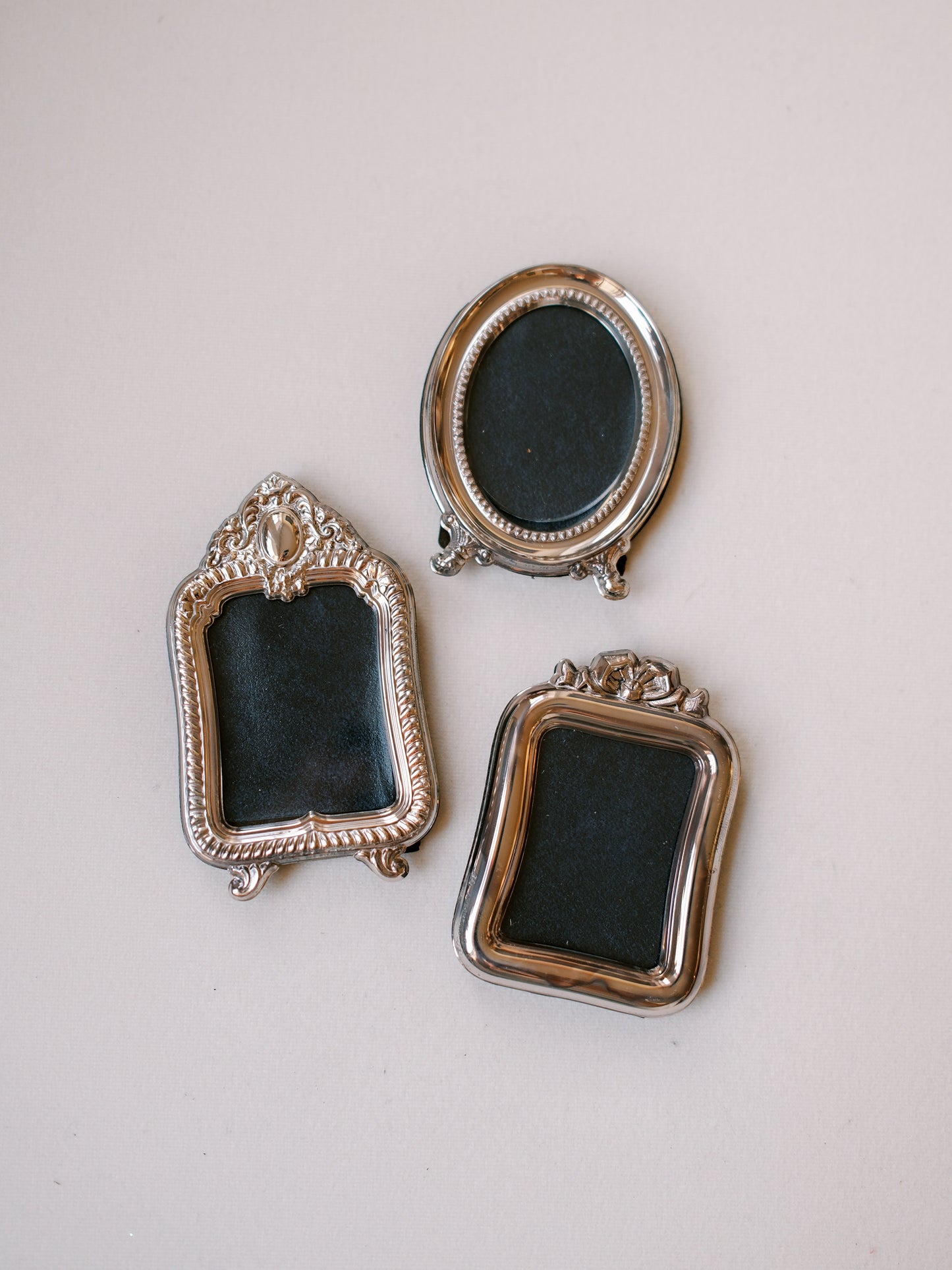 Petite Silver Antique Style Frames