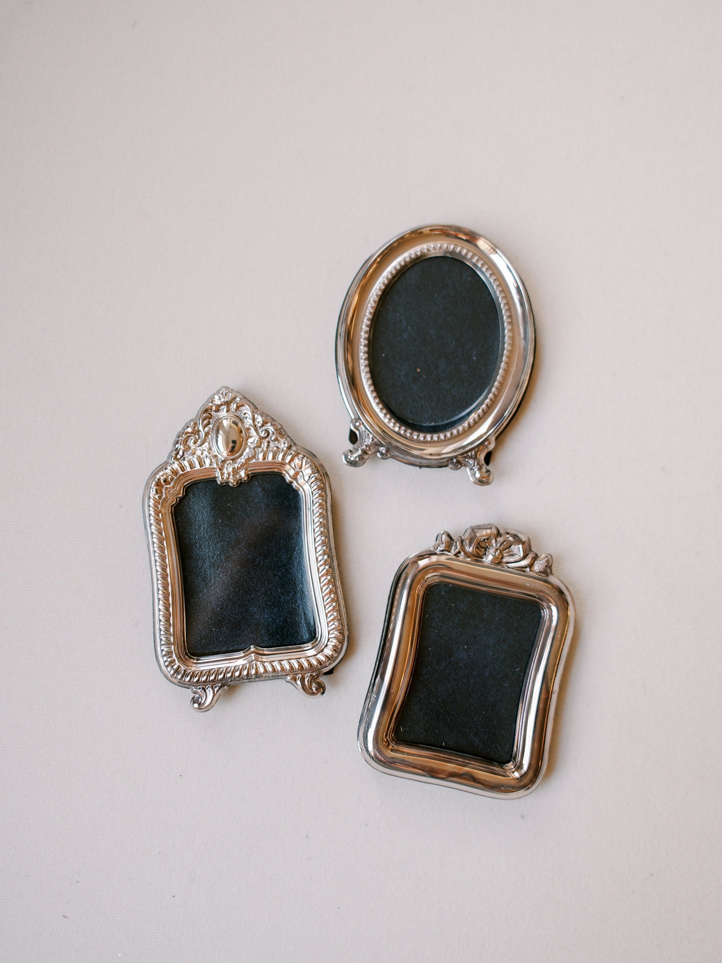 Petite Silver Antique Style Frames