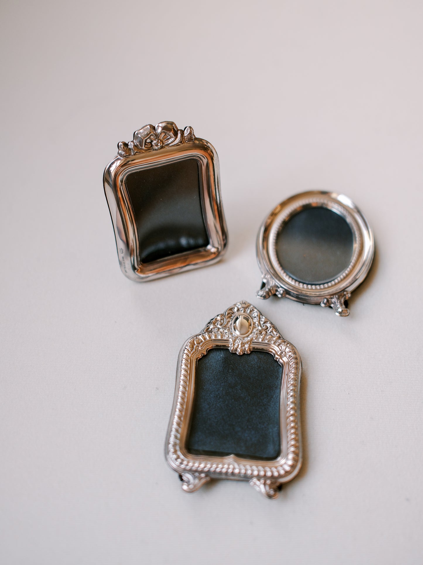 Petite Silver Antique Style Frames