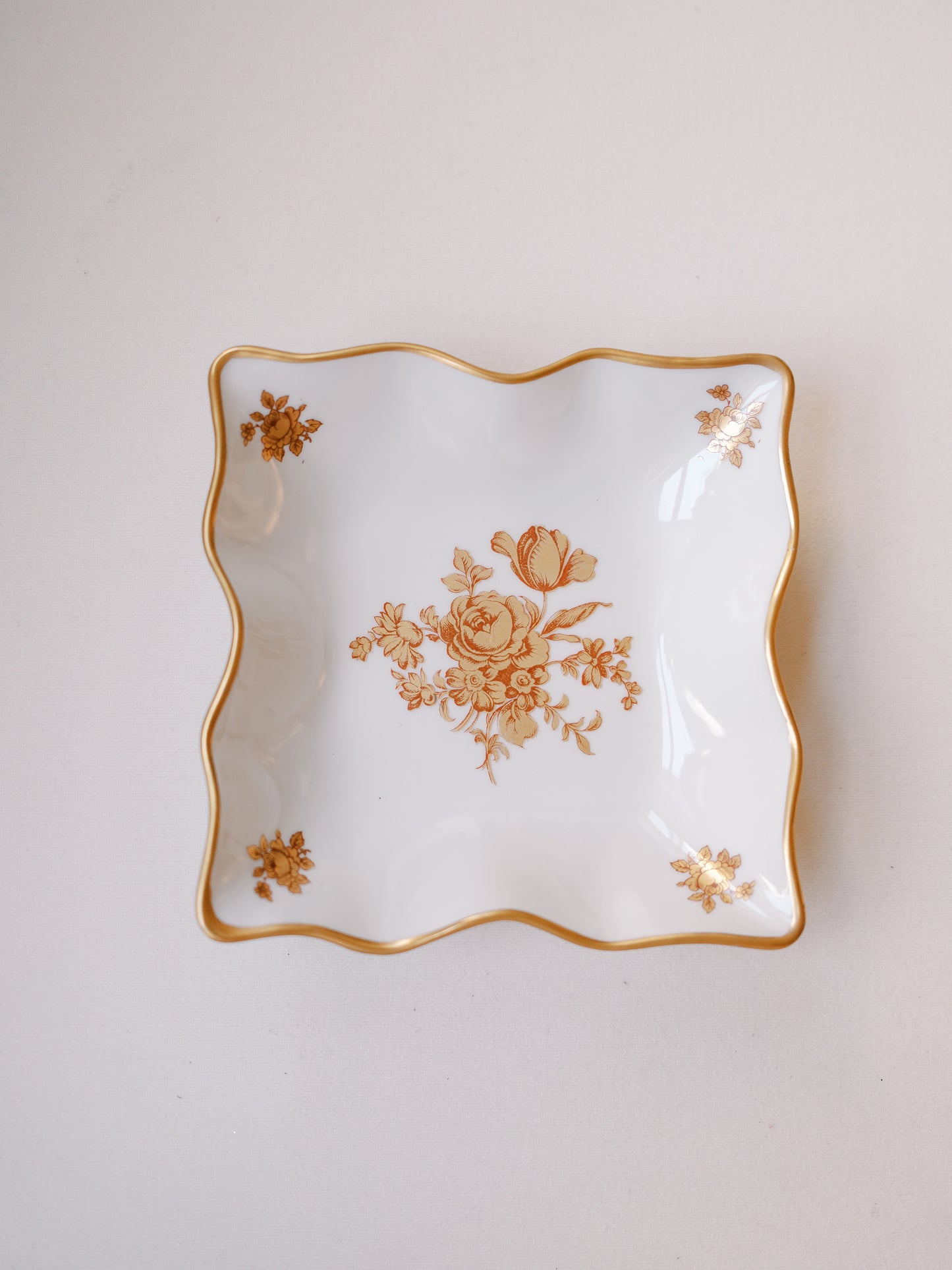 Limoges Gold Floral Dish