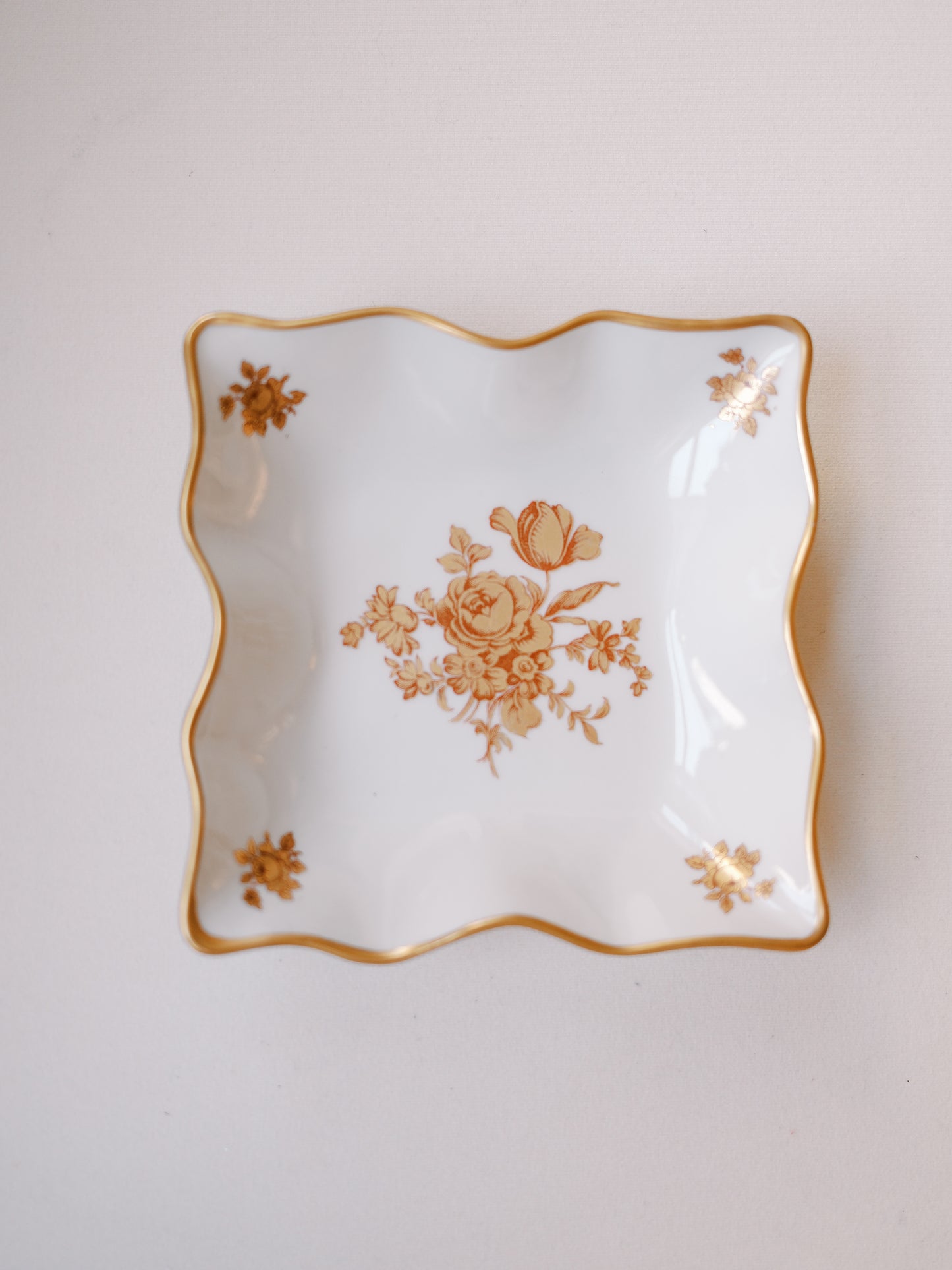 Limoges Gold Floral Dish