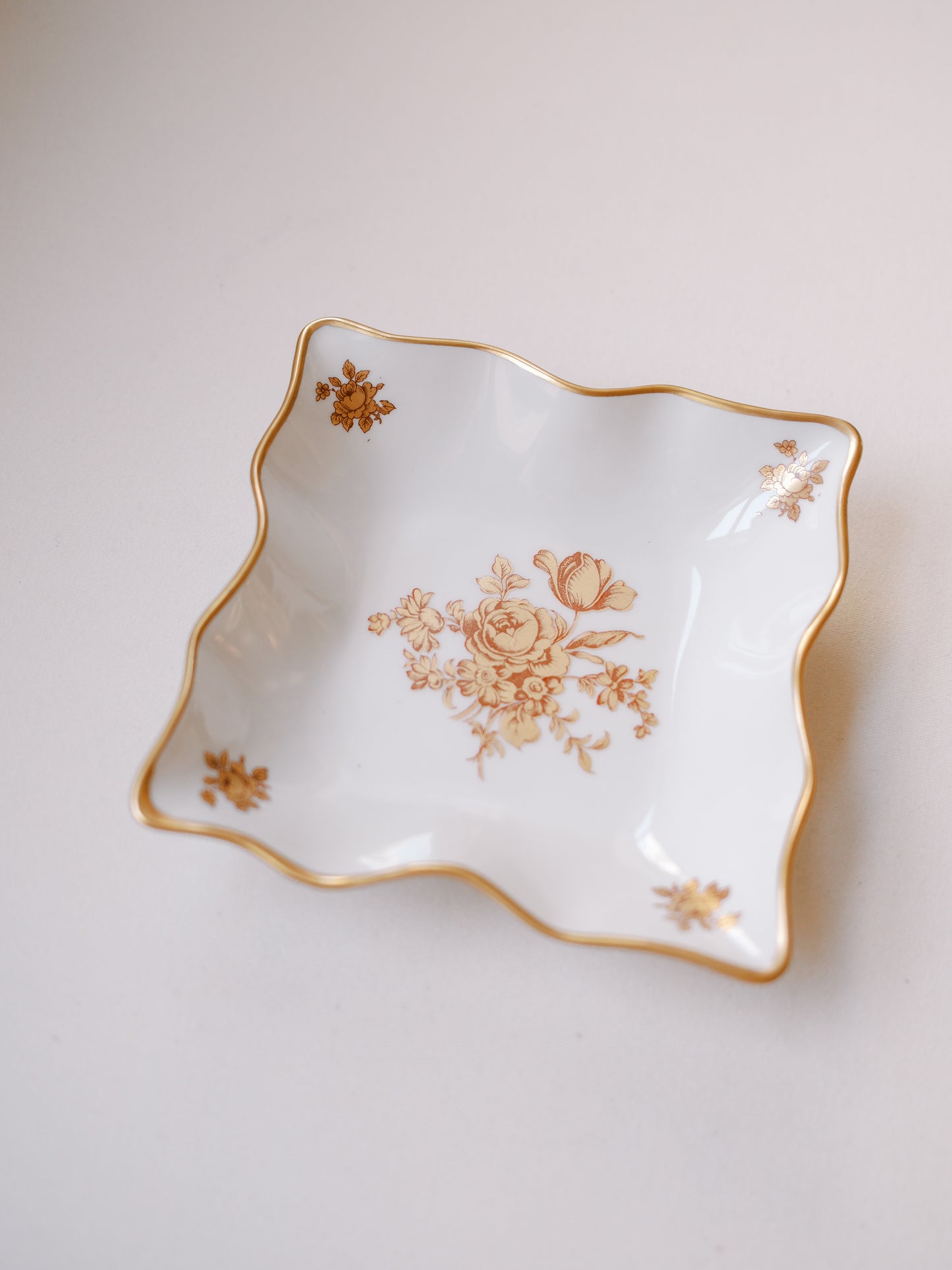 Limoges Gold Floral Dish