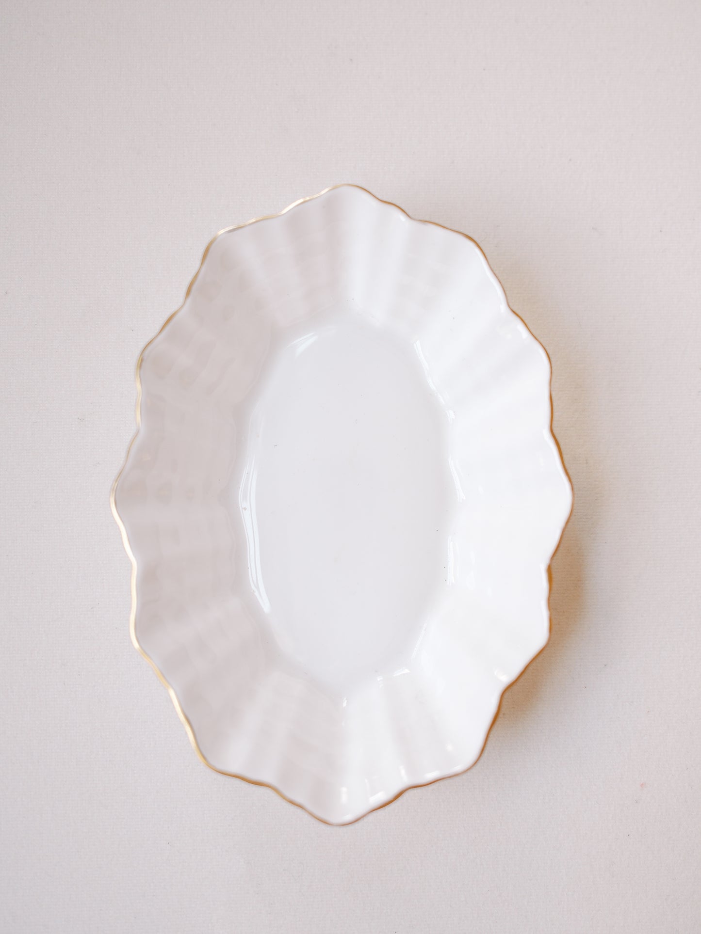 Fluted Bone China Dish