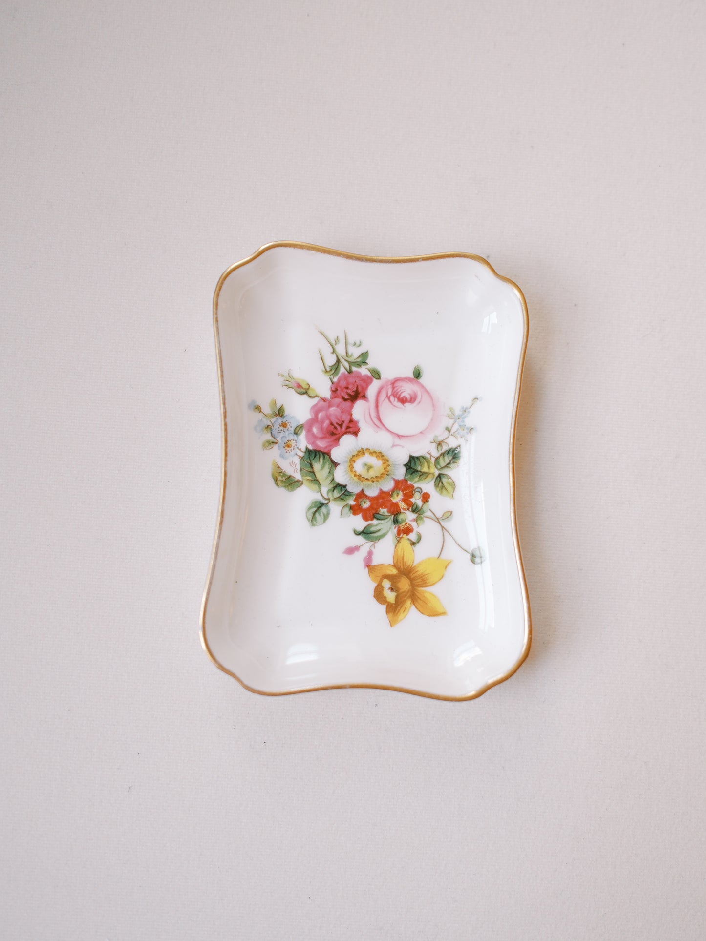 English Floral Spray Dish