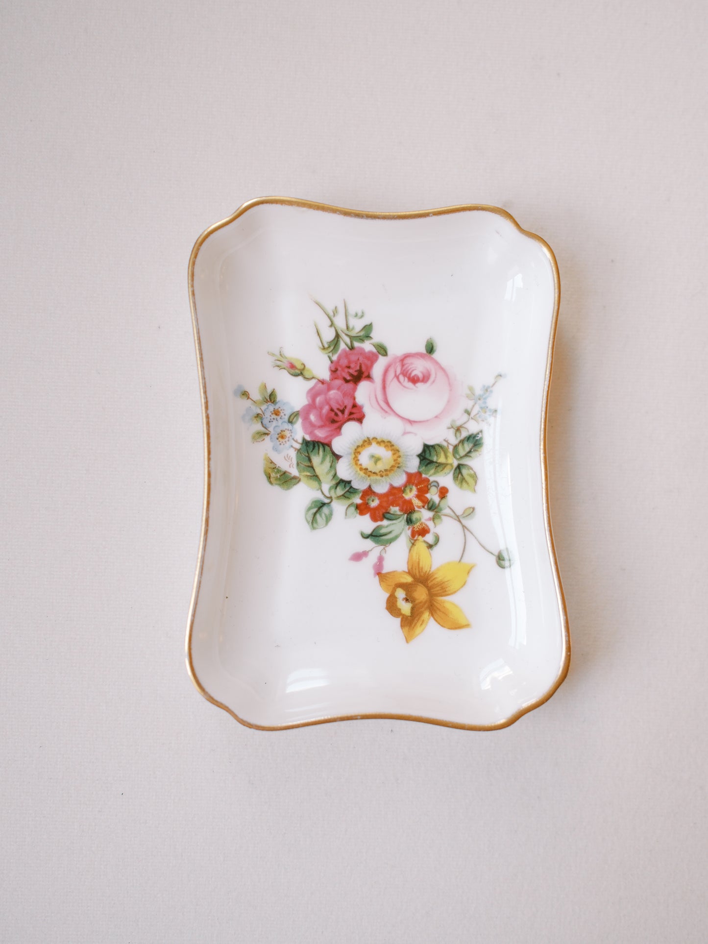 English Floral Spray Dish